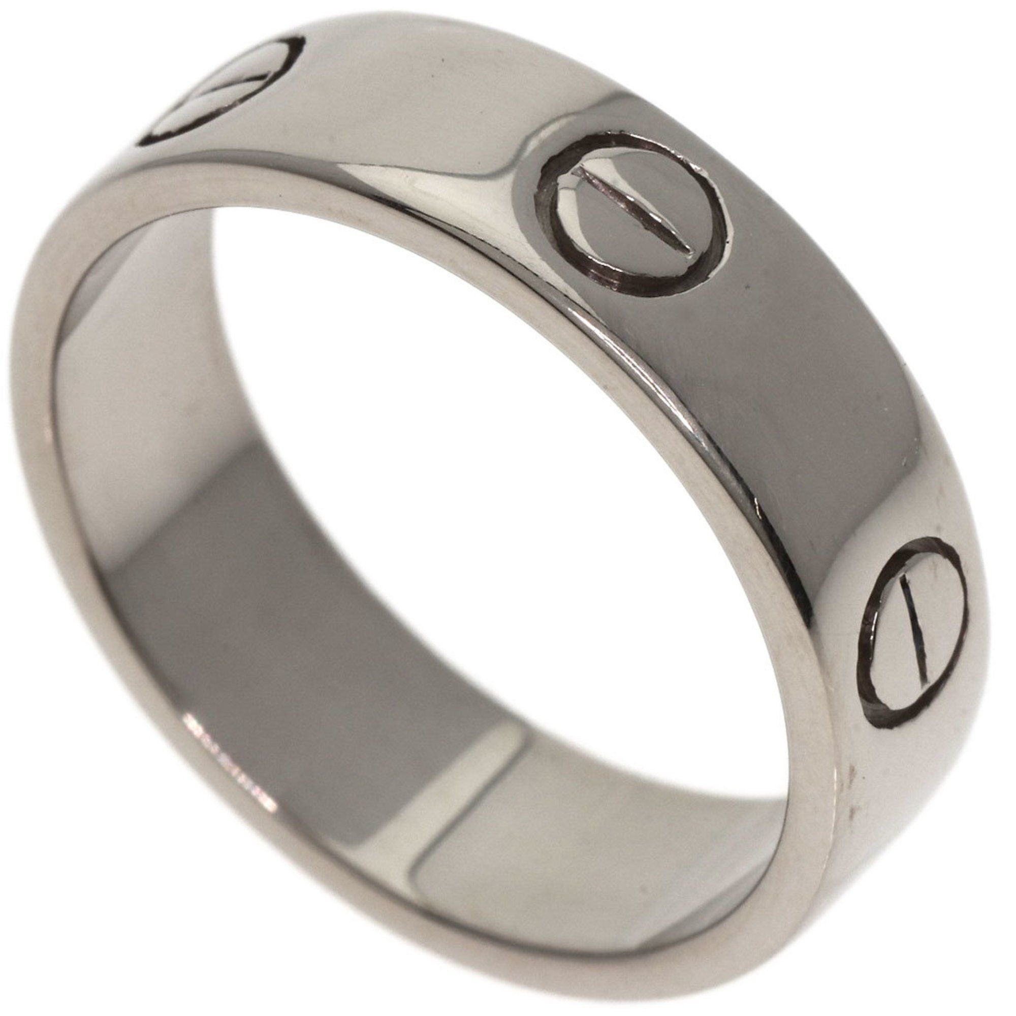 Cartier Love Ring #57 18K White Gold Women's CARTIER
