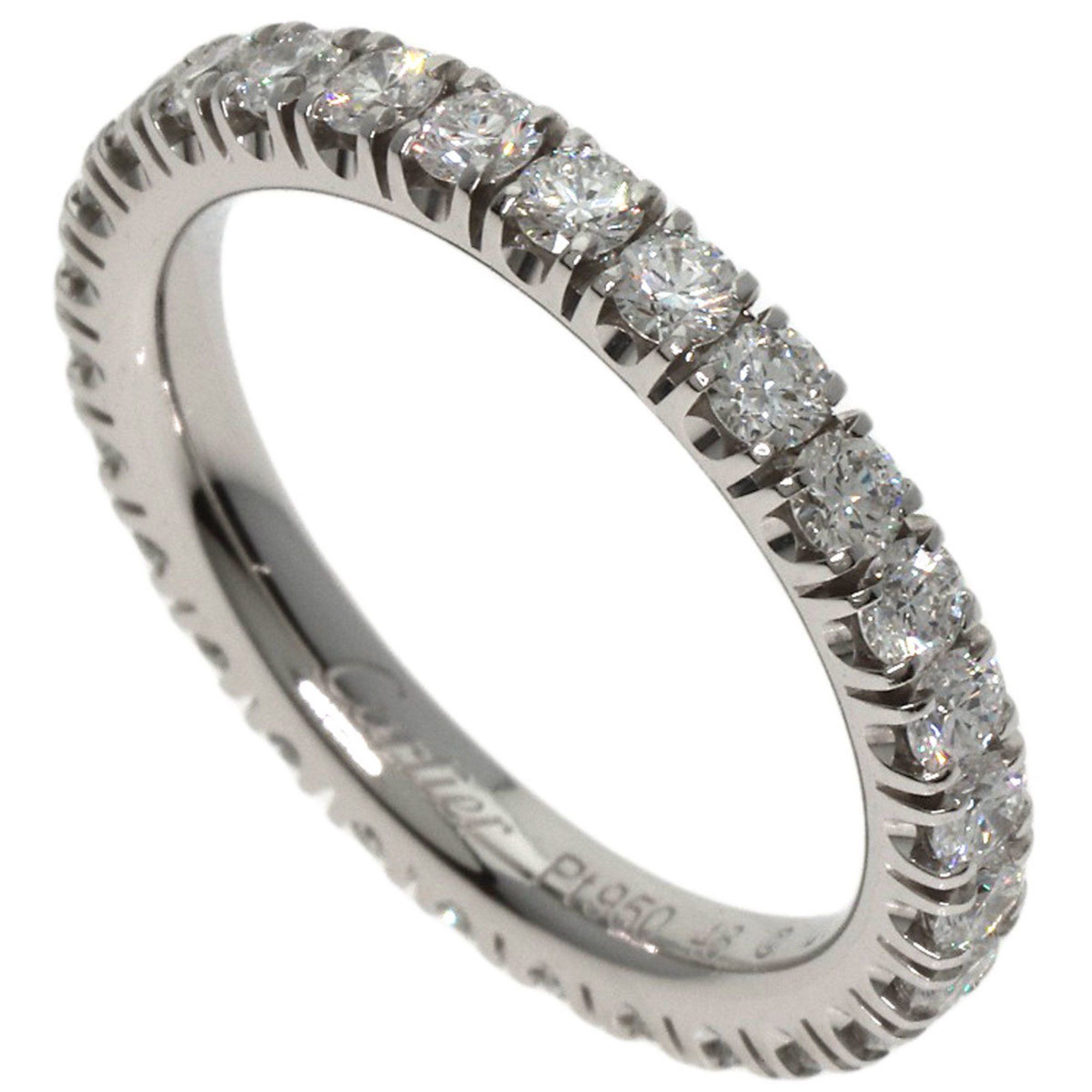 Cartier Ethancel Full Eternity Diamond #48 Ring Platinum PT950 Women's CARTIER