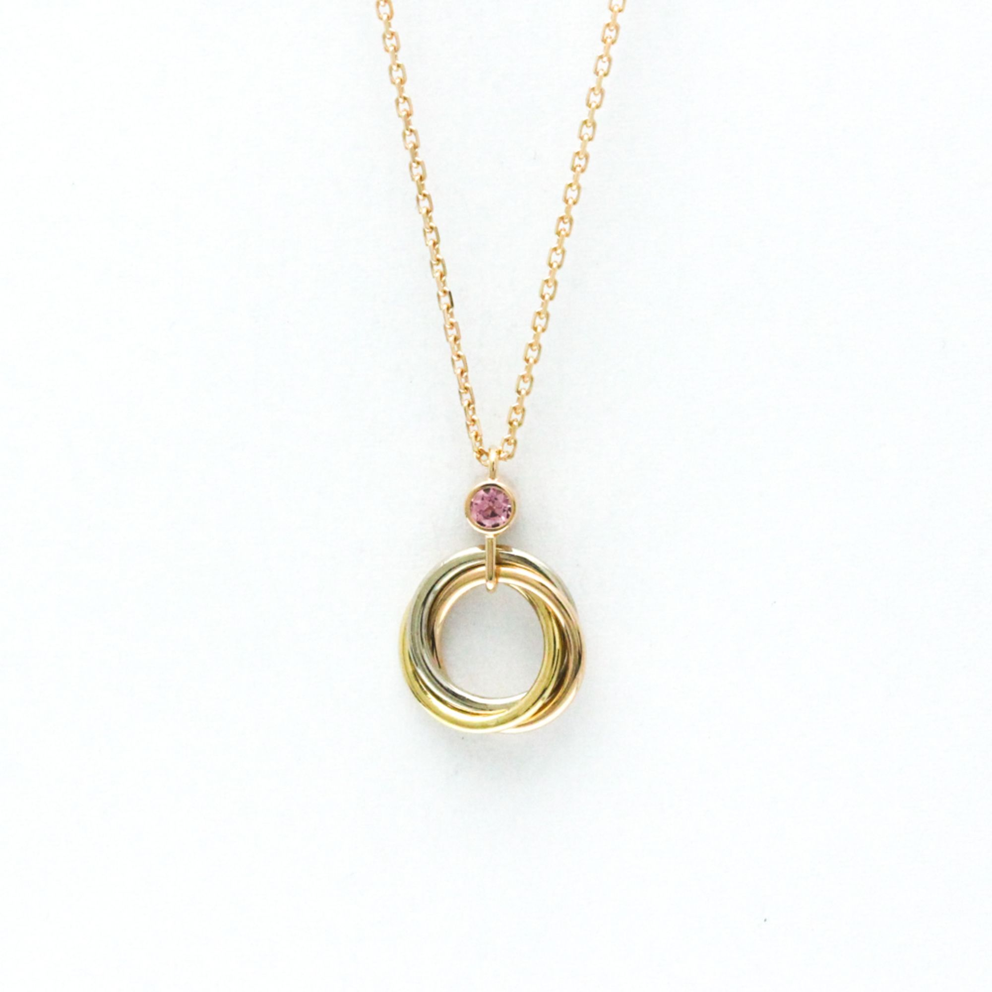 Cartier Baby Trinity Pink Sapphire Necklace B7223300 Pink Gold (18K),White Gold (18K),Yellow Gold (1