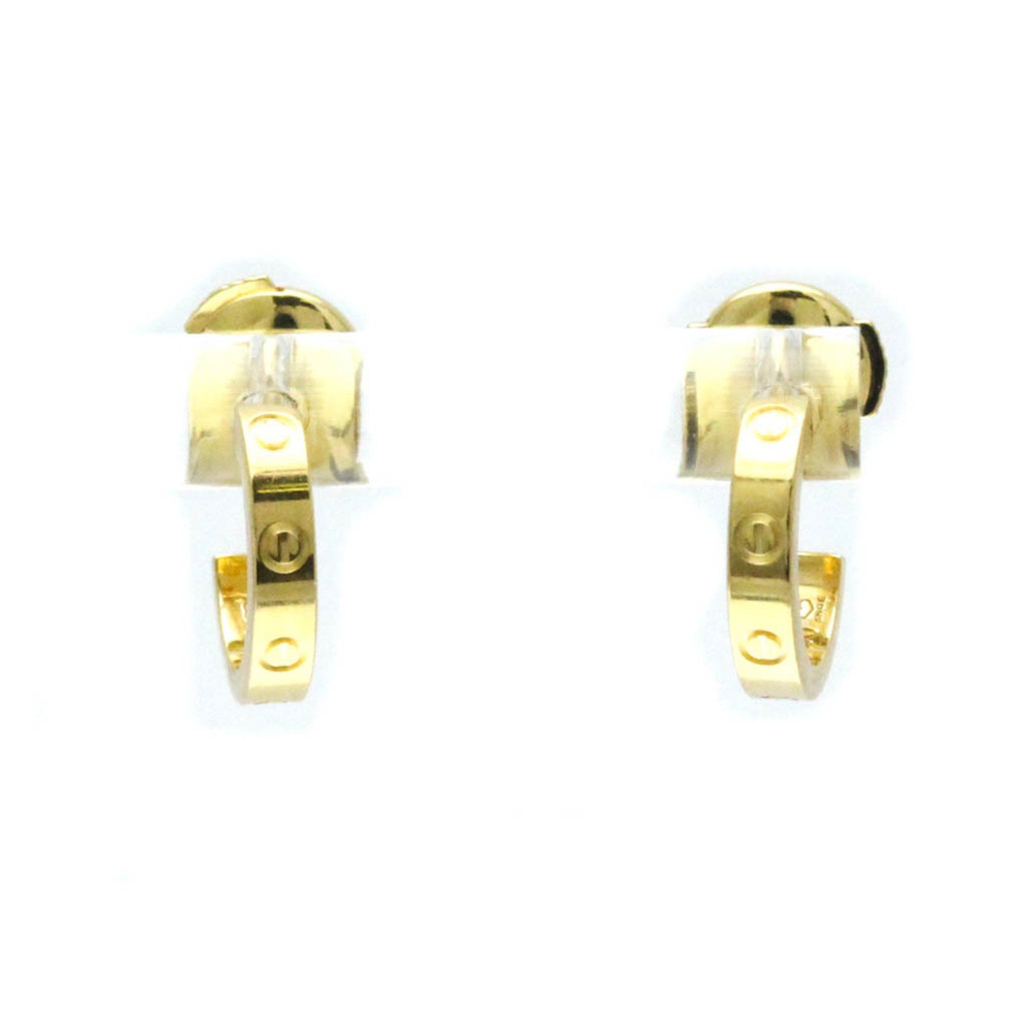 Cartier Baby Love Earrings No Stone Yellow Gold (18K) Half Hoop Earrings Gold