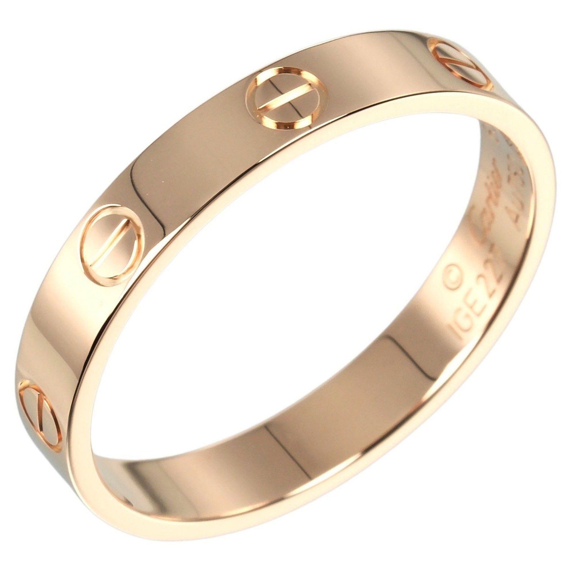 Cartier Love Wedding Ring Size 19 K18PG Pink Gold Approx. 3.69g