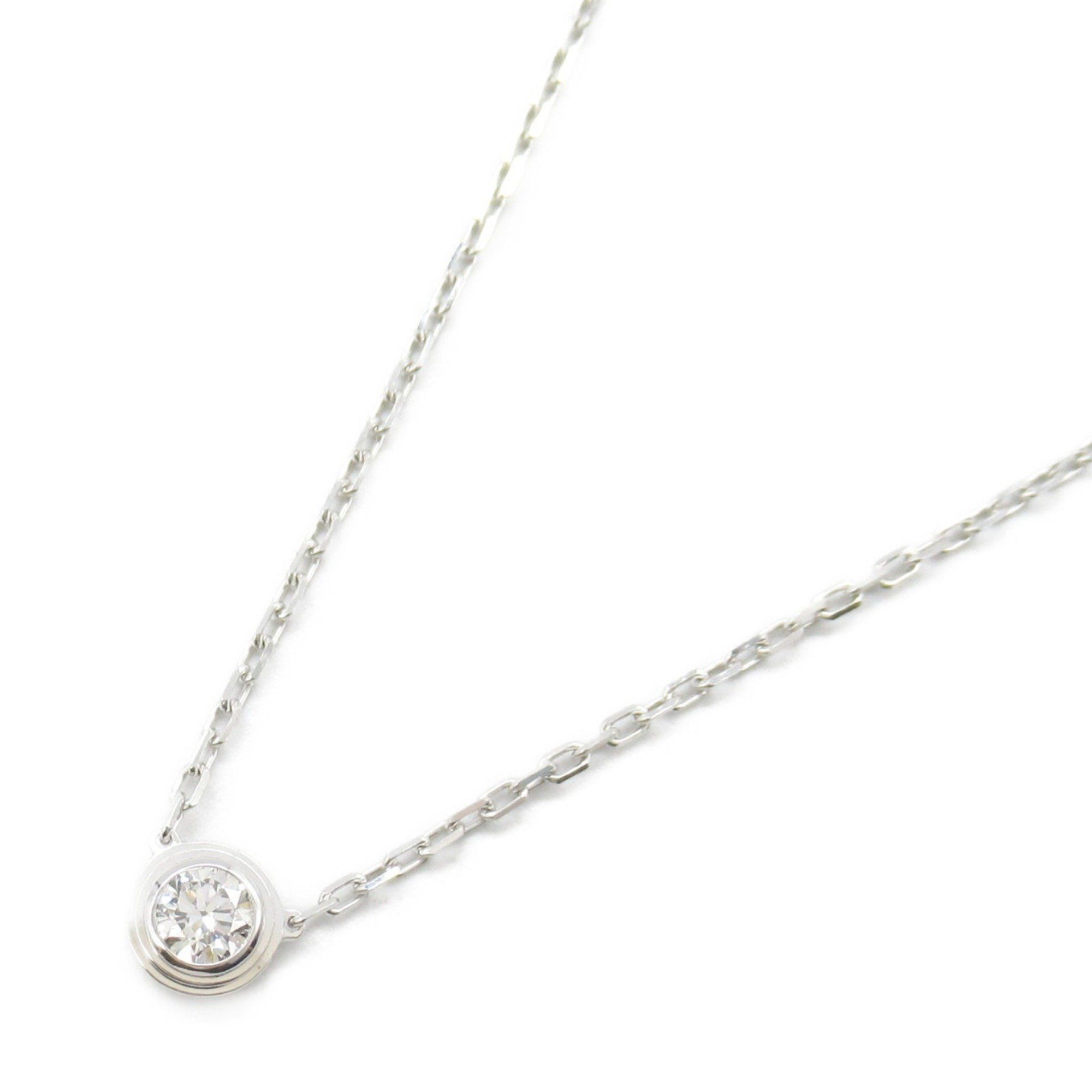 Cartier Amour Necklace Large 18KWG (White Gold) Diamond Ladies Clear