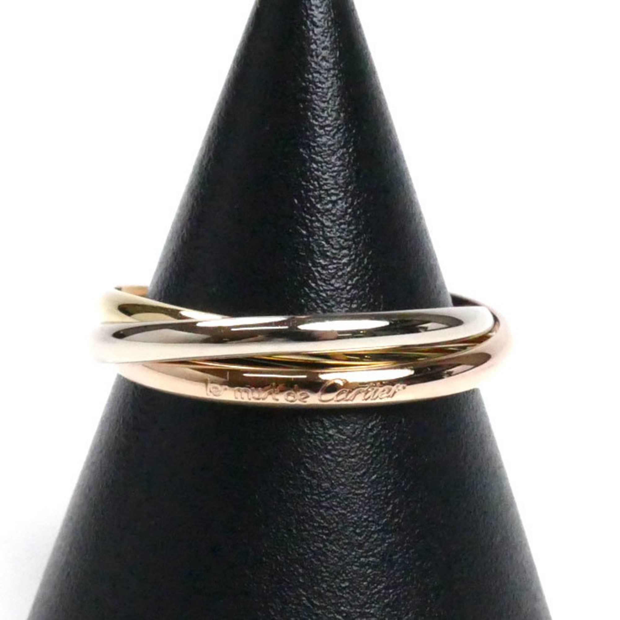 CARTIER 18KYG/PG/WG Trinity Ring, Size 15, 55, 3.8g, Women's