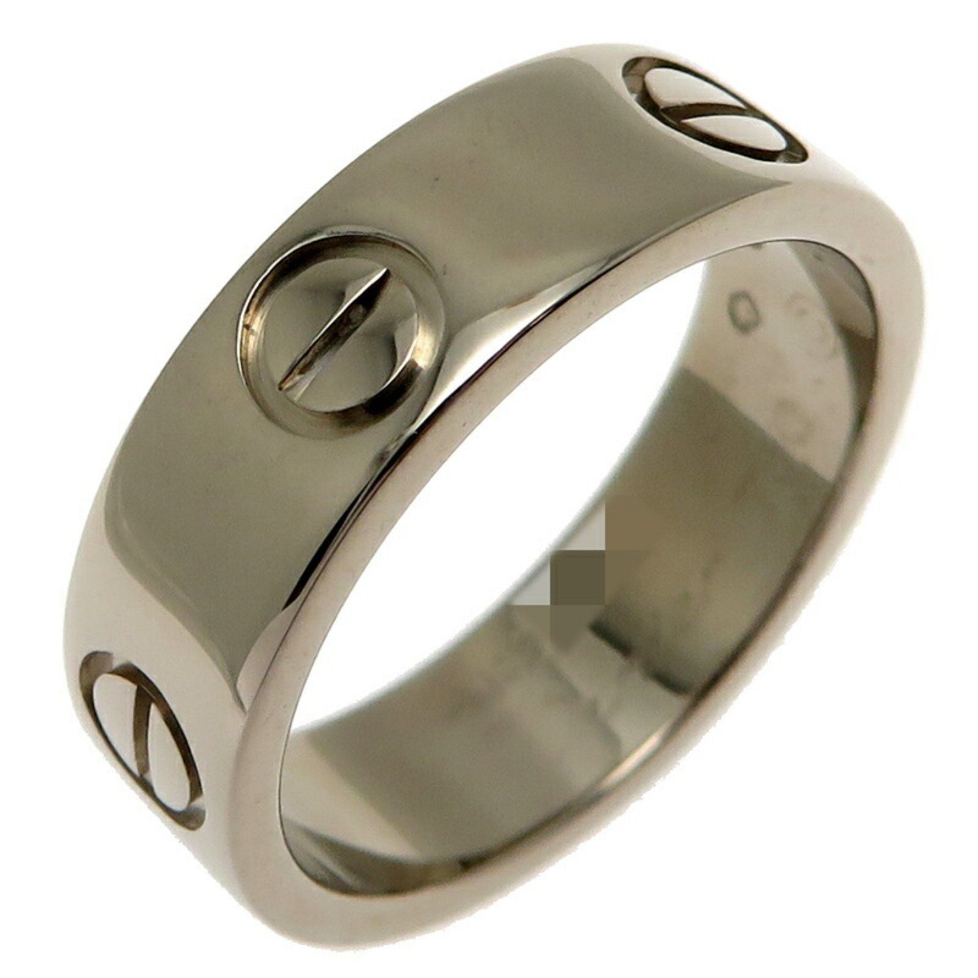 Cartier #51 Love Ladies Ring 750 White Gold Size 10.5