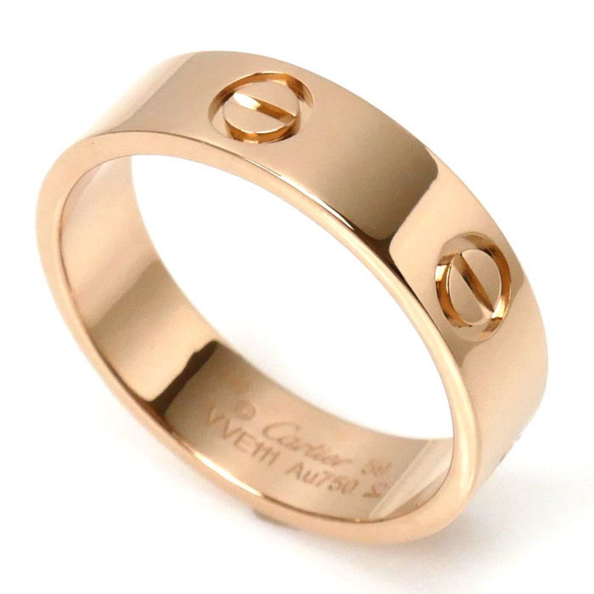 CARTIER K18PG Pink Gold Love Ring B4084859 Size 18.5 59 6.4g Women's