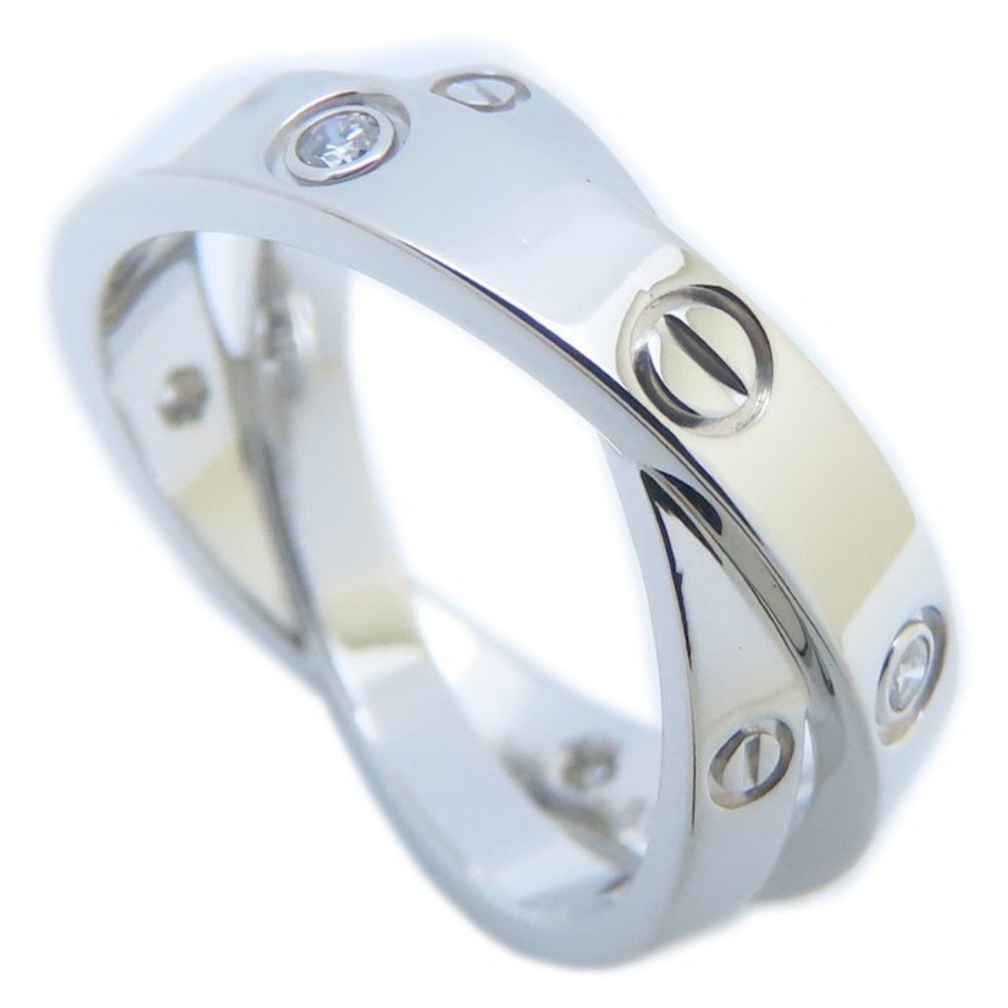 CARTIER Be Love Ring 6P Diamond #50 B4215700 K18WG White Gold 293613