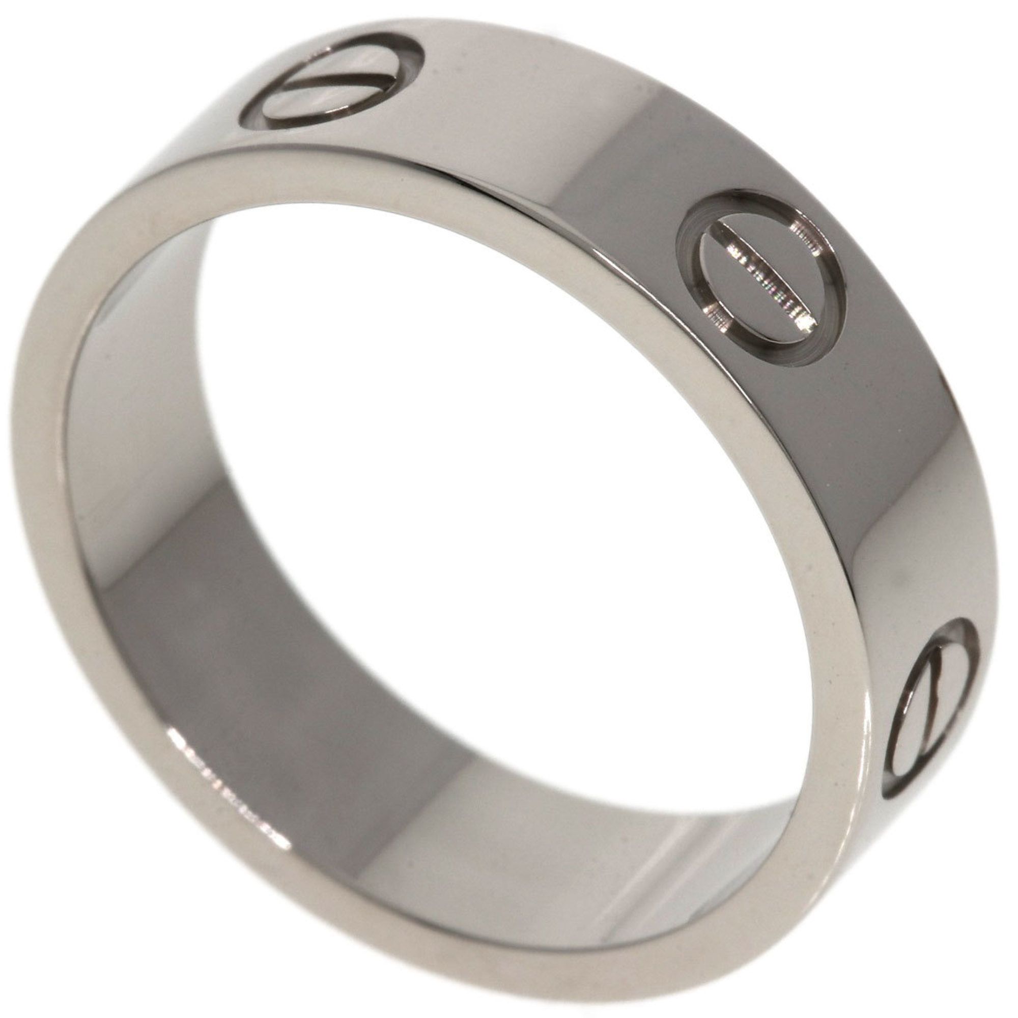 Cartier Love Ring #55 Ring, K18 White Gold, Women's