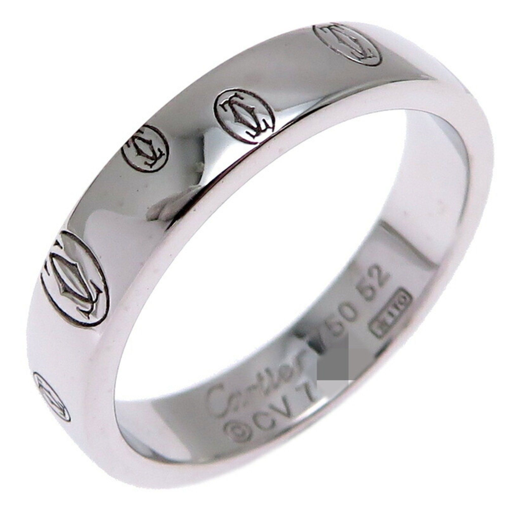 Cartier #52 Happy Birthday Women's Ring, 750 White Gold, Size 12