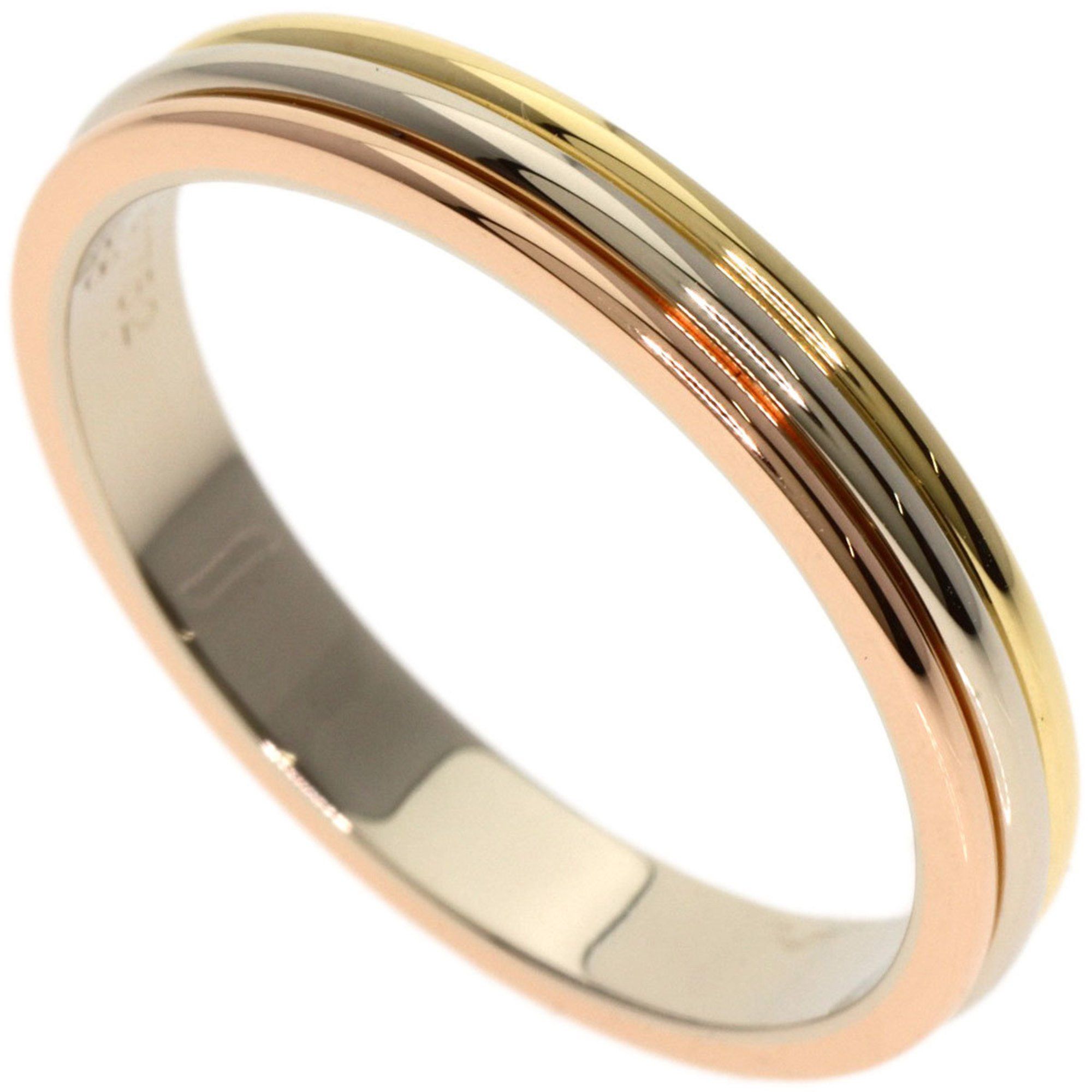 Cartier Three Color #67 Ring, K18 Yellow Gold, K18WG, K18PG, Men's, CARTIER