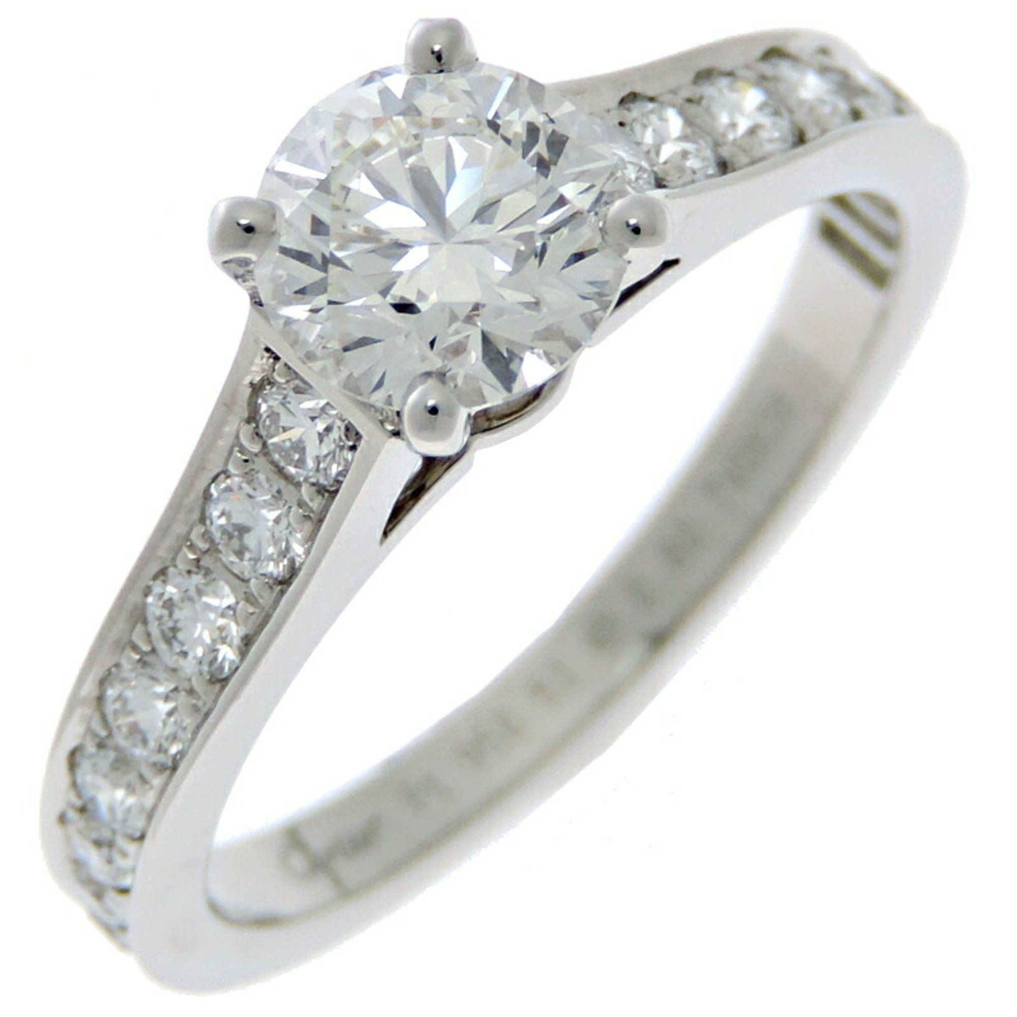 Cartier 1895 Solitaire 0.80ct Diamond #51 Ladies Ring N4164600 Pt950 Platinum Size 11