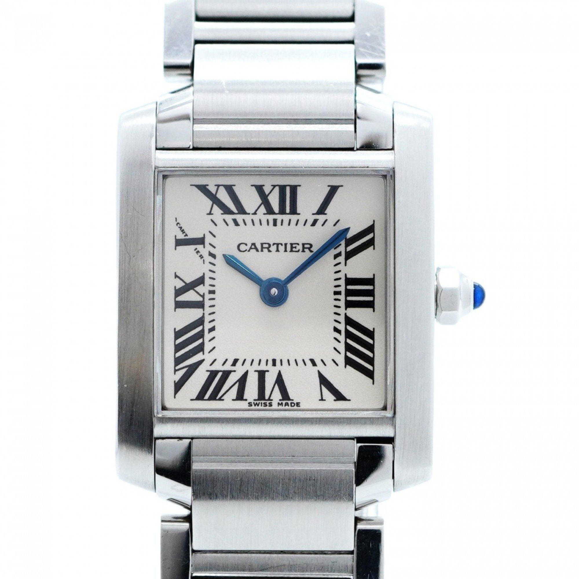 Cartier Tank Francaise W51008Q3 White Dial Watch for Women