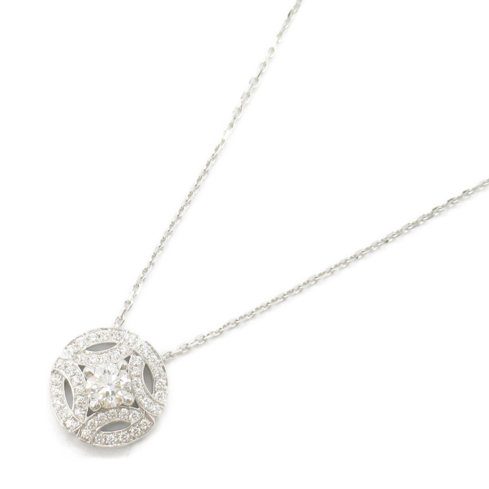 CARTIER Galanterie Necklace Diamond K18WG (White Gold) Ladies Clear