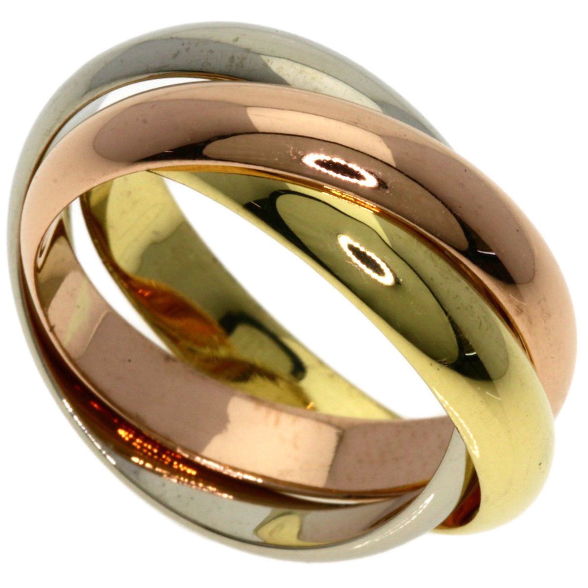 Cartier Trinity #53 Ring, K18 Yellow Gold, K18WG, K18PG, Women's, CARTIER