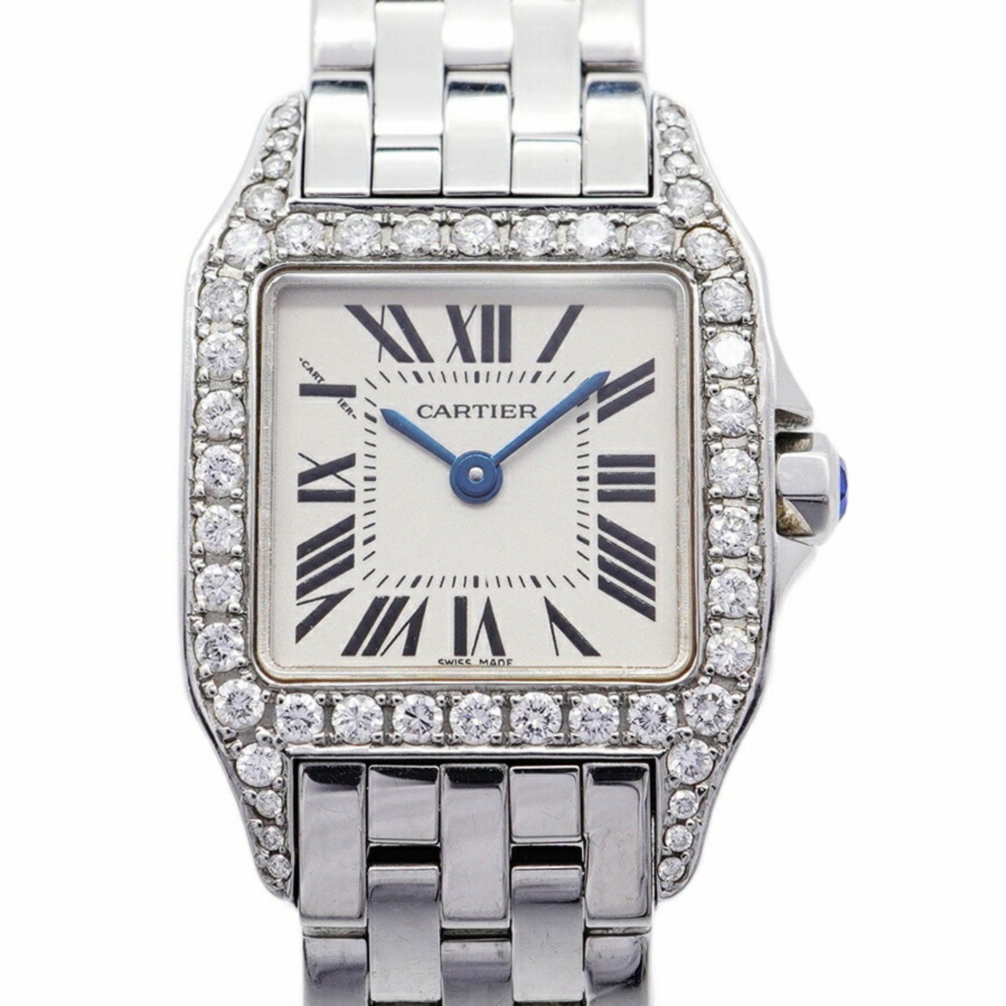 Cartier Santos 2698 Silver Dial Watch for Women