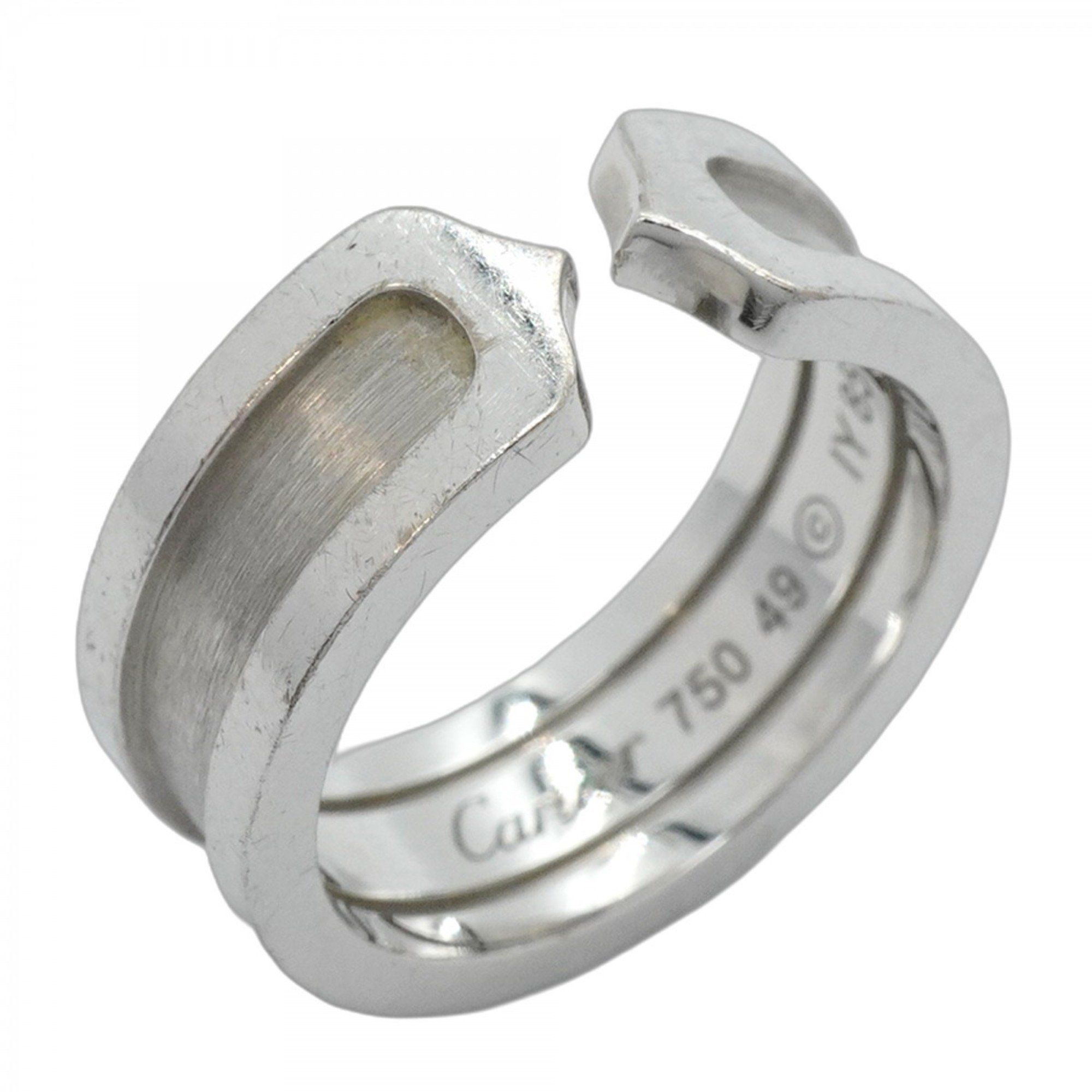 Cartier Ring C2 18KWG White Gold #49 Ladies