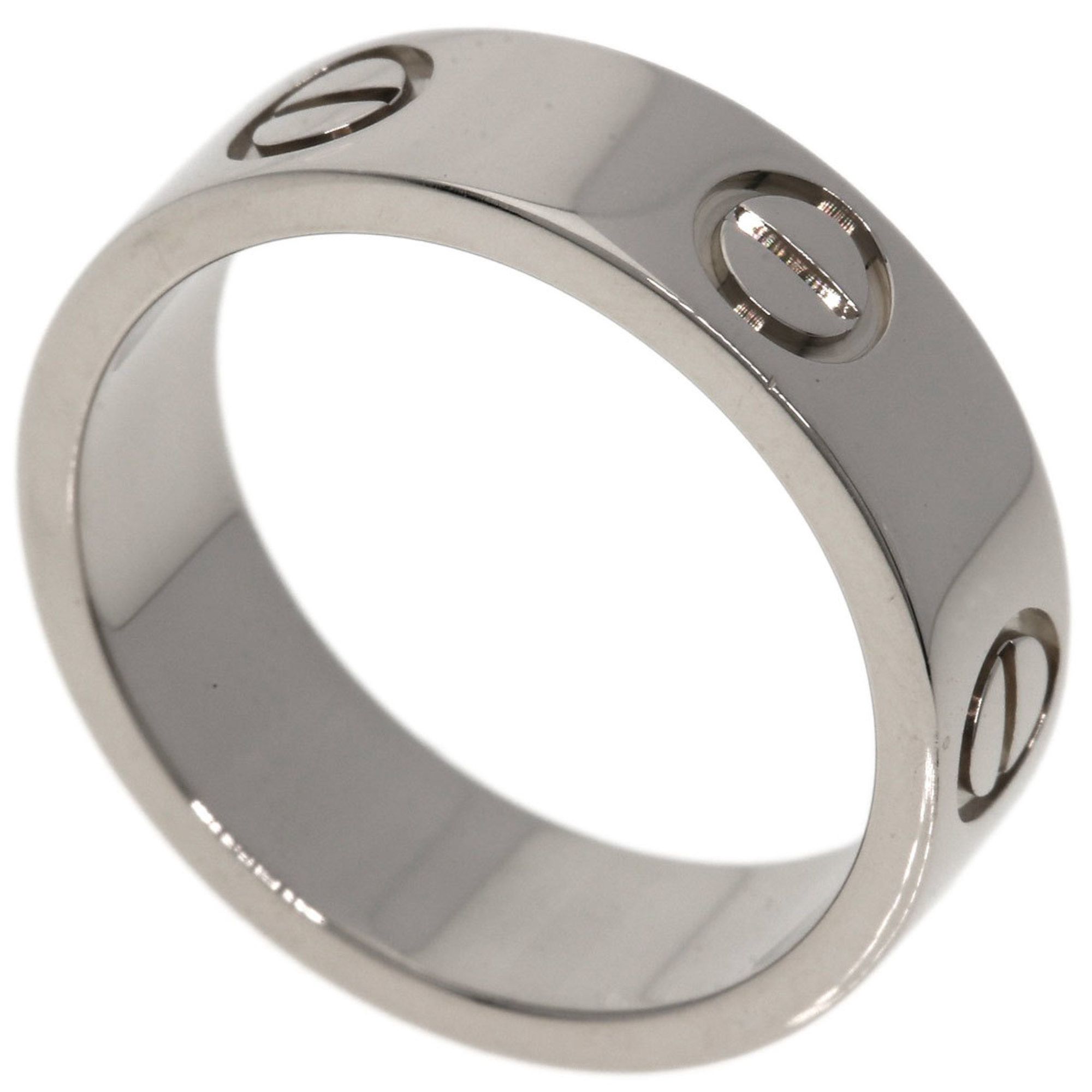Cartier Love Ring #50 18K White Gold Women's CARTIER