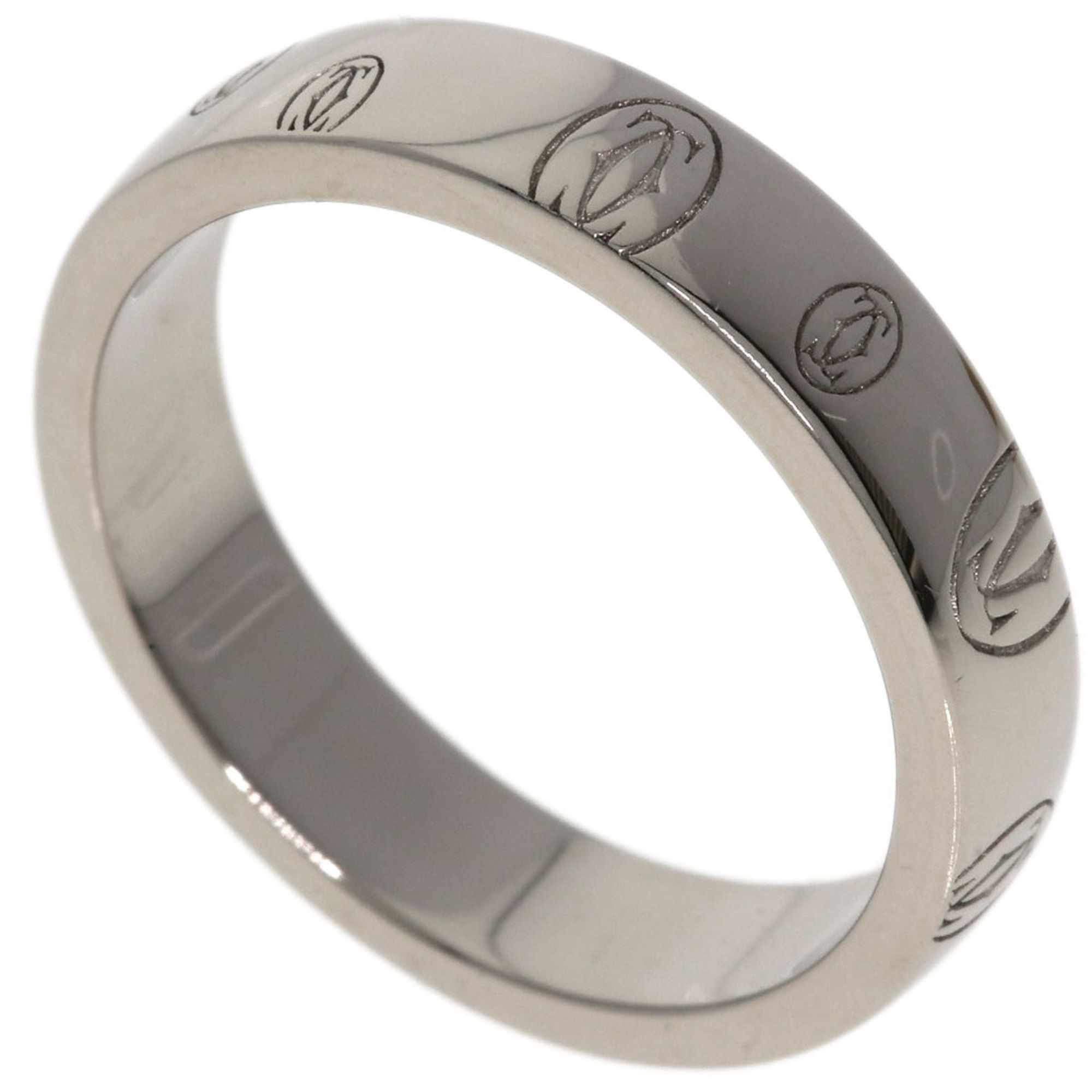 Cartier Happy Birthday #50 Ring, K18 White Gold, Women's