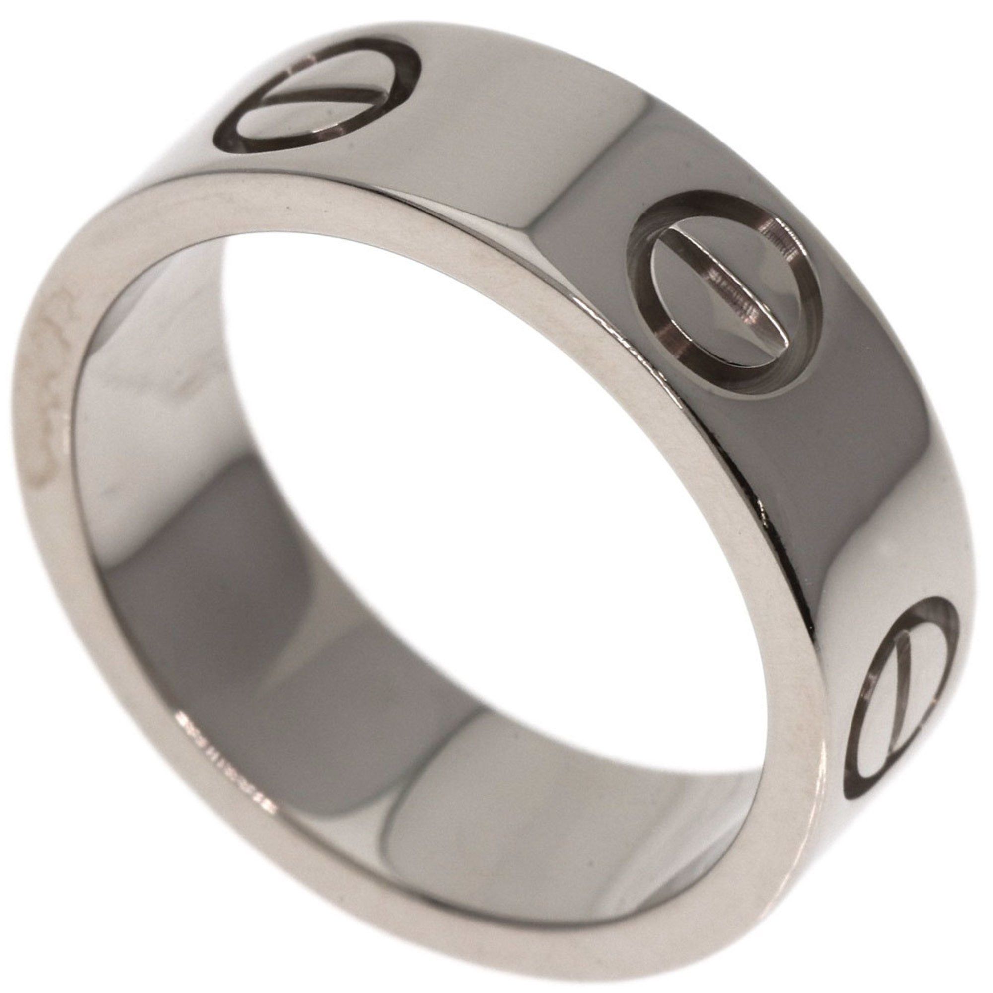 Cartier Love Ring #47 Ring, K18 White Gold, Women's