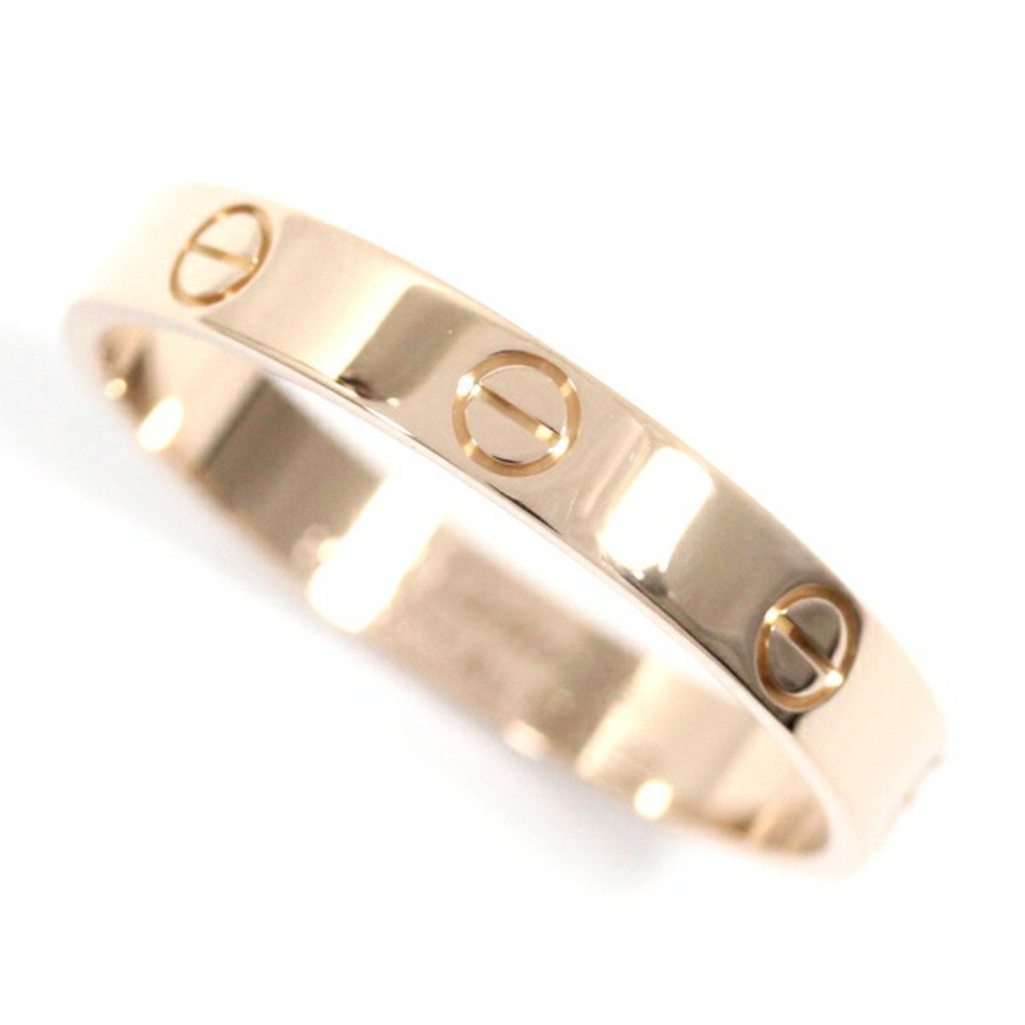Cartier Ring Love Wedding LOVE K18 PG Pink Gold #65 Box Men's Women's Fashion T5585