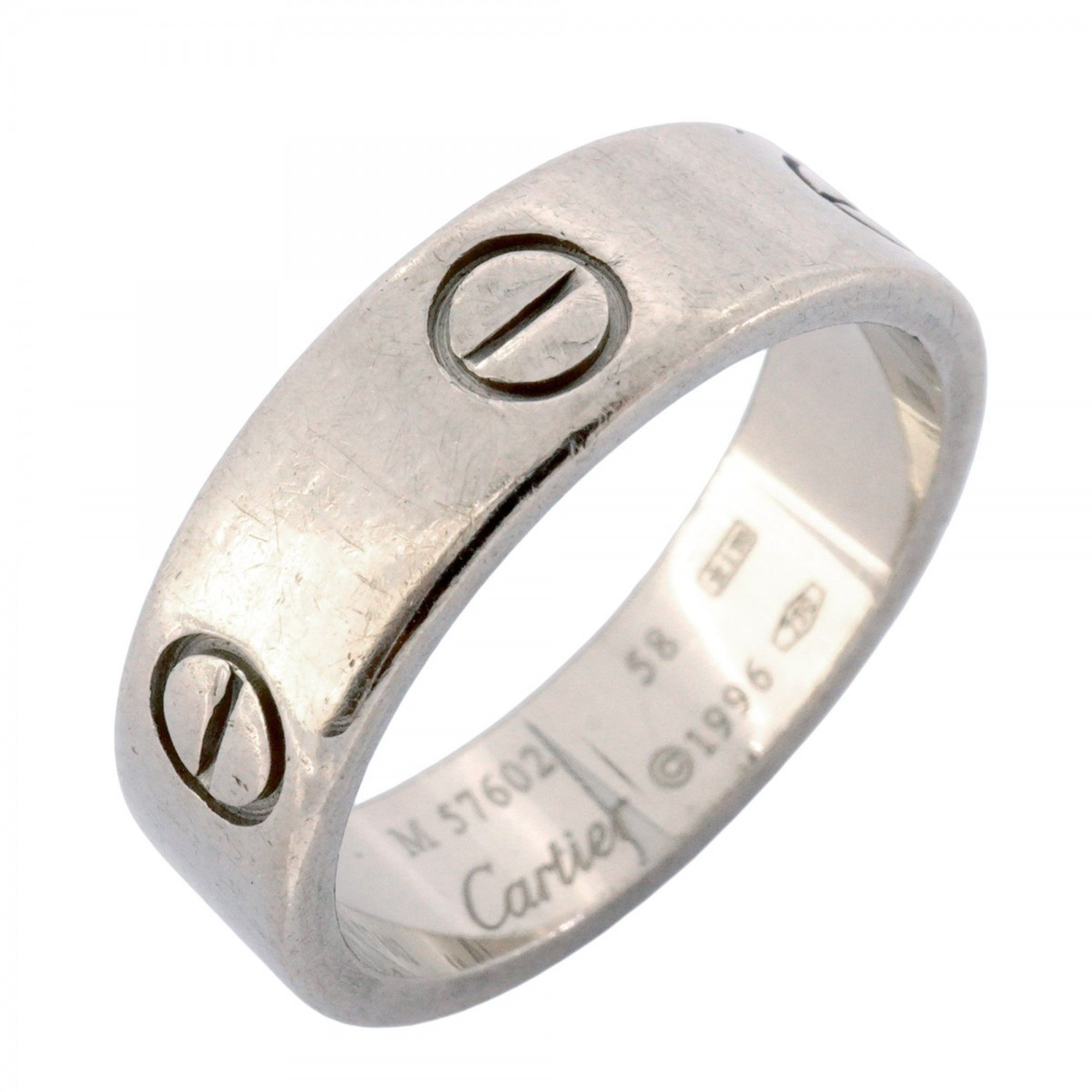 Cartier Ring Love 18KWG White Gold #58 Ladies