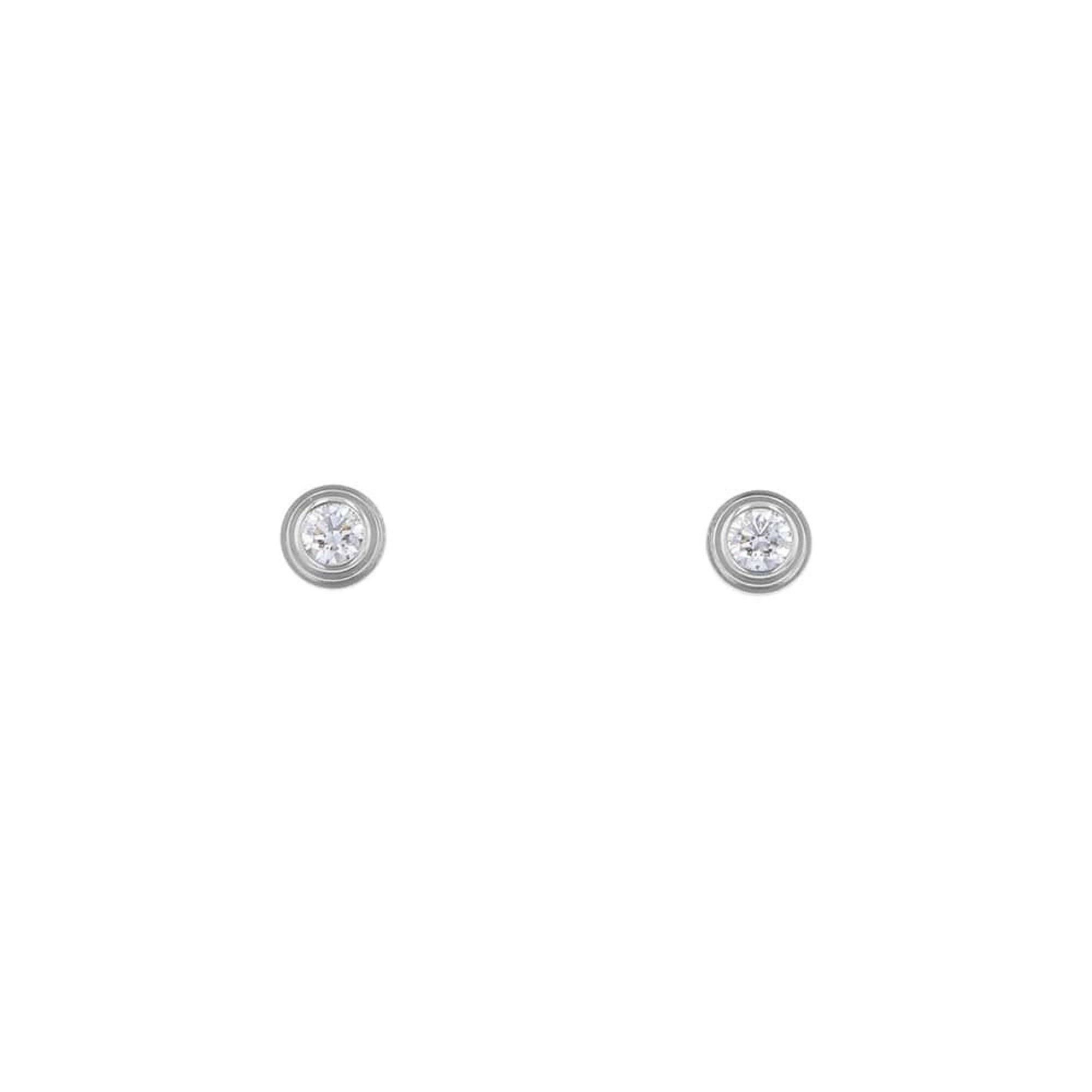 Cartier Earrings, D'Amour XS, 2 Diamonds, 0.08ct total, K18WG B8301213