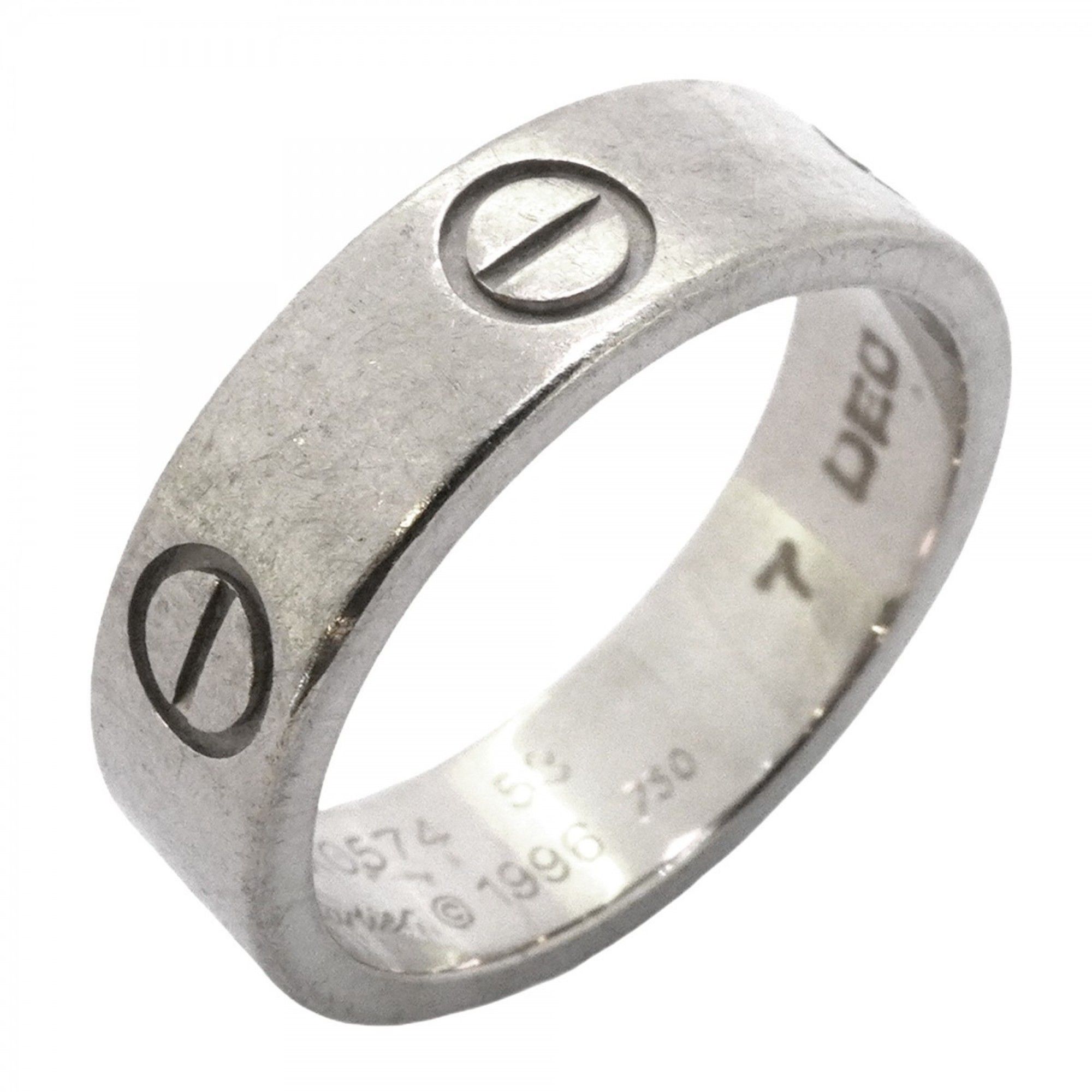 Cartier Ring Love 18KWG White Gold #53 Ladies