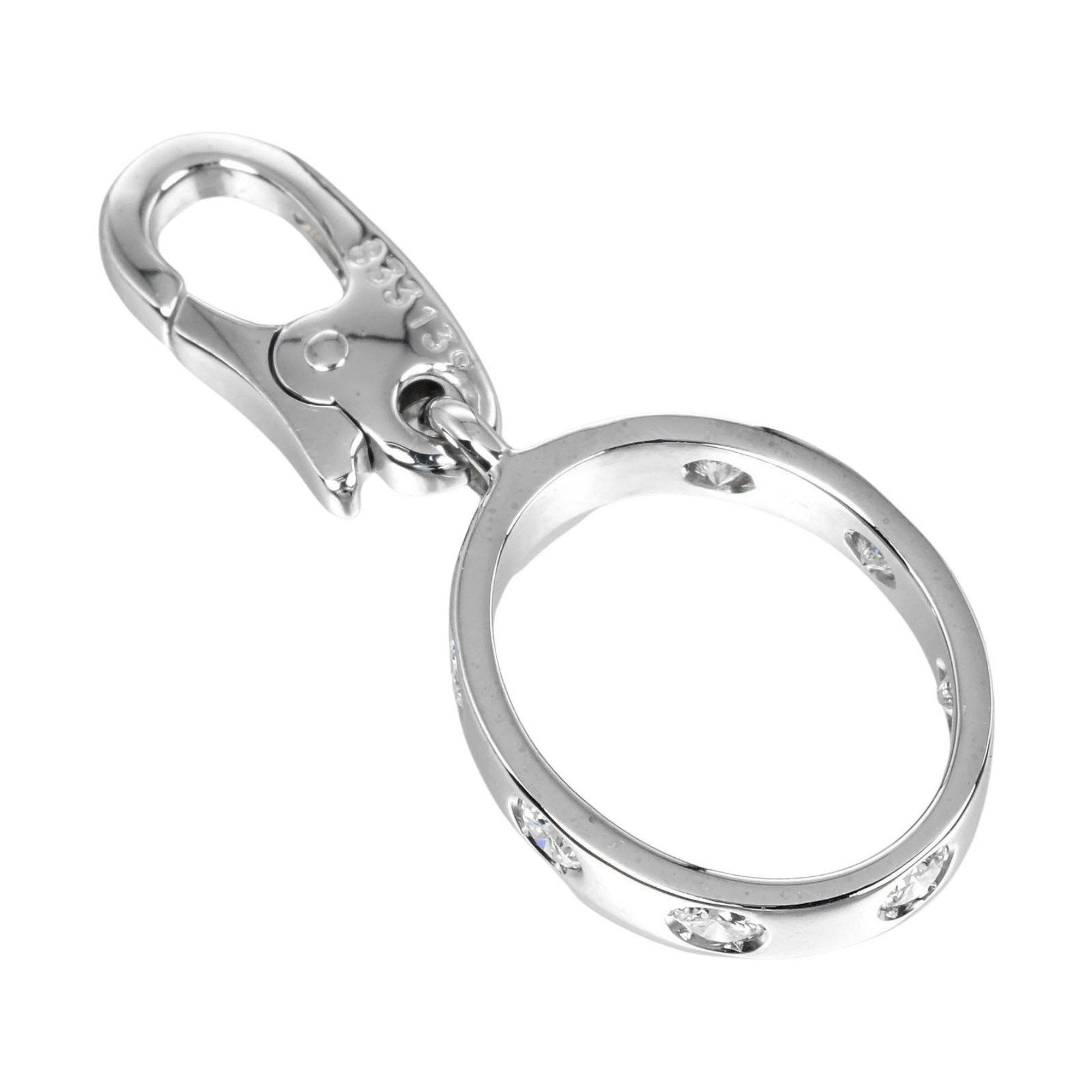 Cartier Love Charm Pendant Top K18WG Pink Gold 7P Diamond Approx. 2.22g