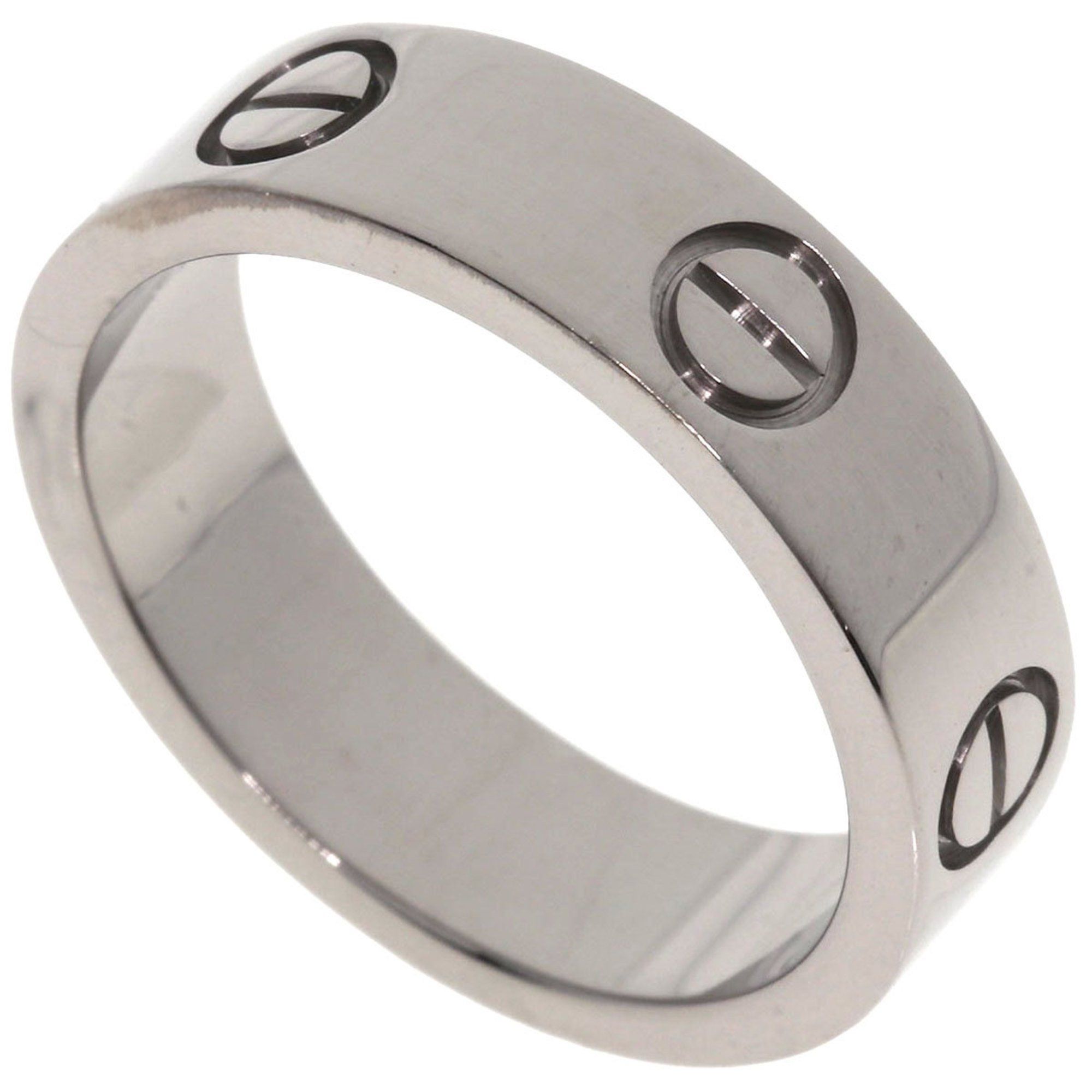 Cartier Love Ring #56 18K White Gold Women's CARTIER
