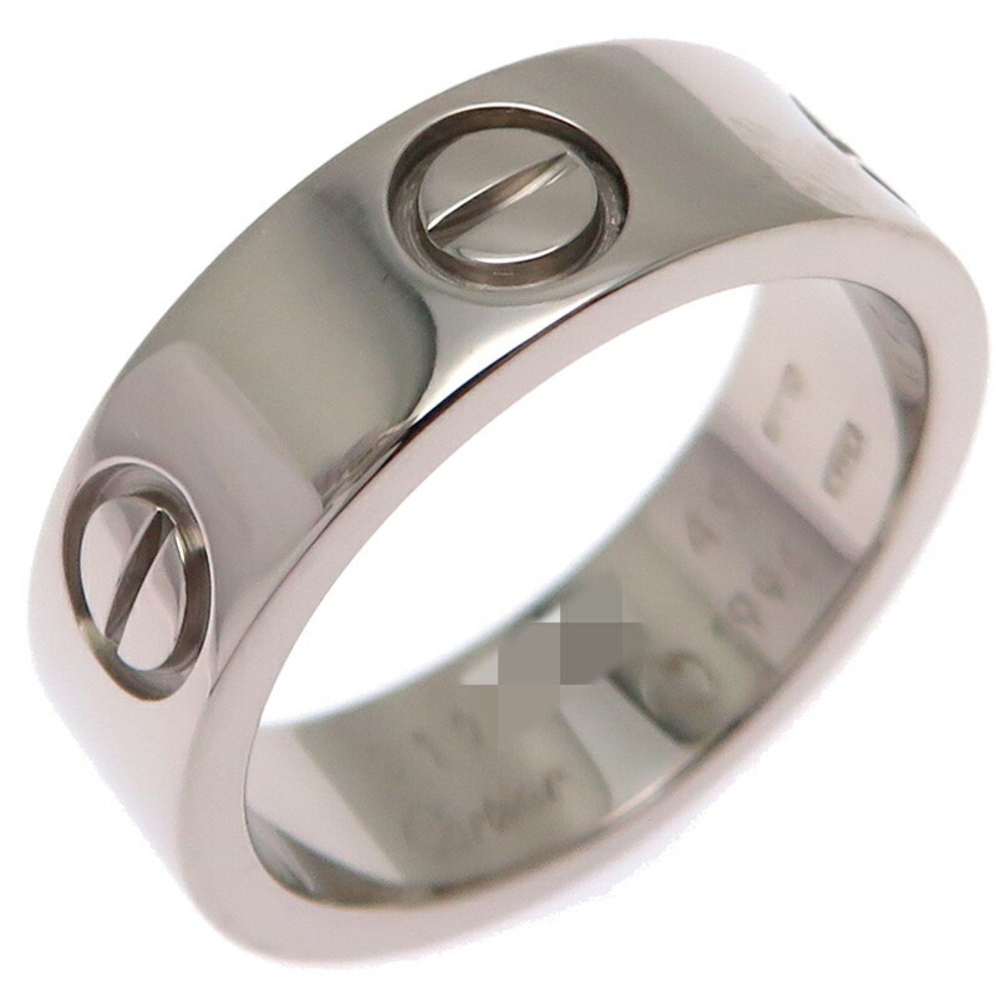 Cartier #49 Love Ladies Ring B4022600 750 White Gold Size 8.5