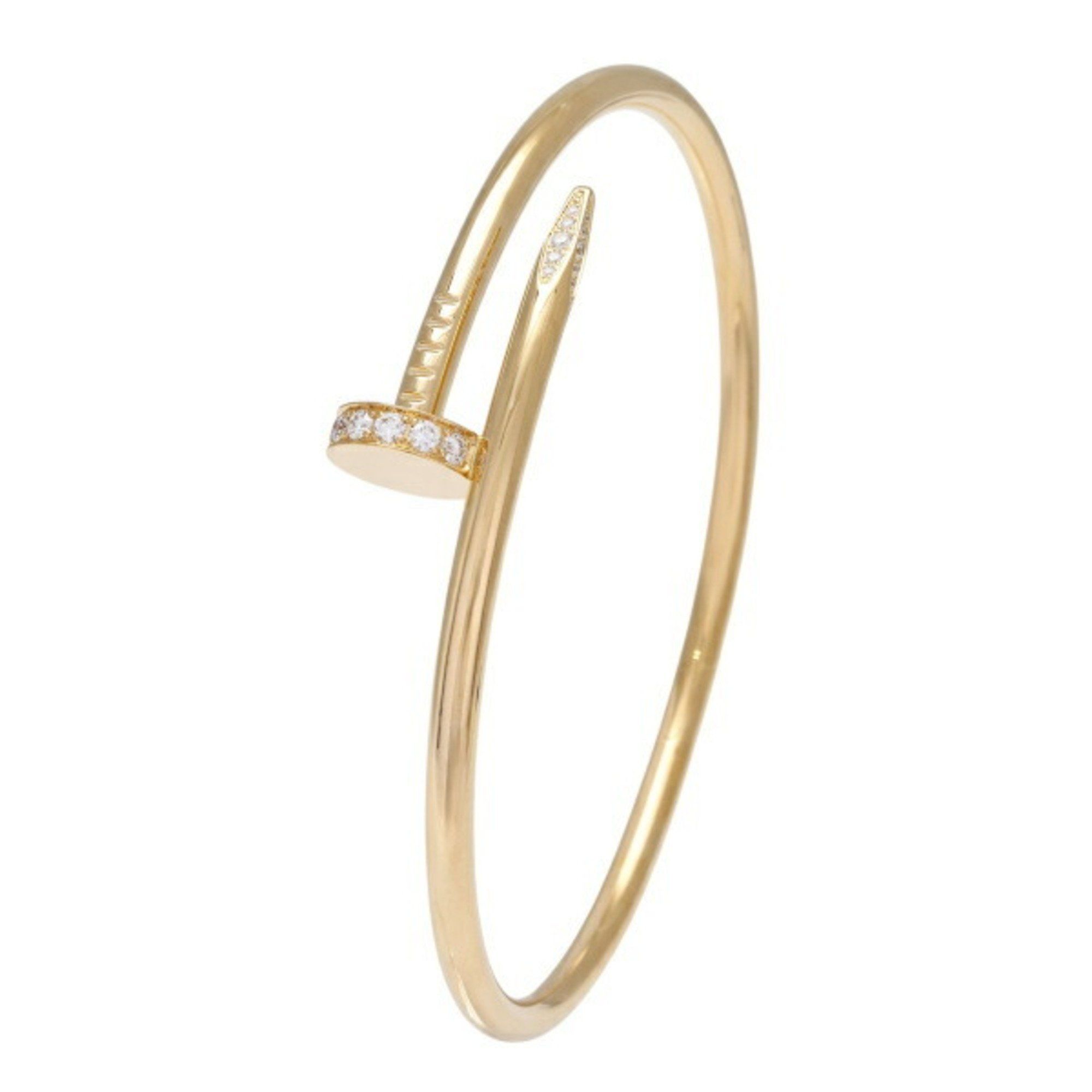 Cartier Juste un Clou Classic Model Diamond and 18K Yellow Gold Bracelet