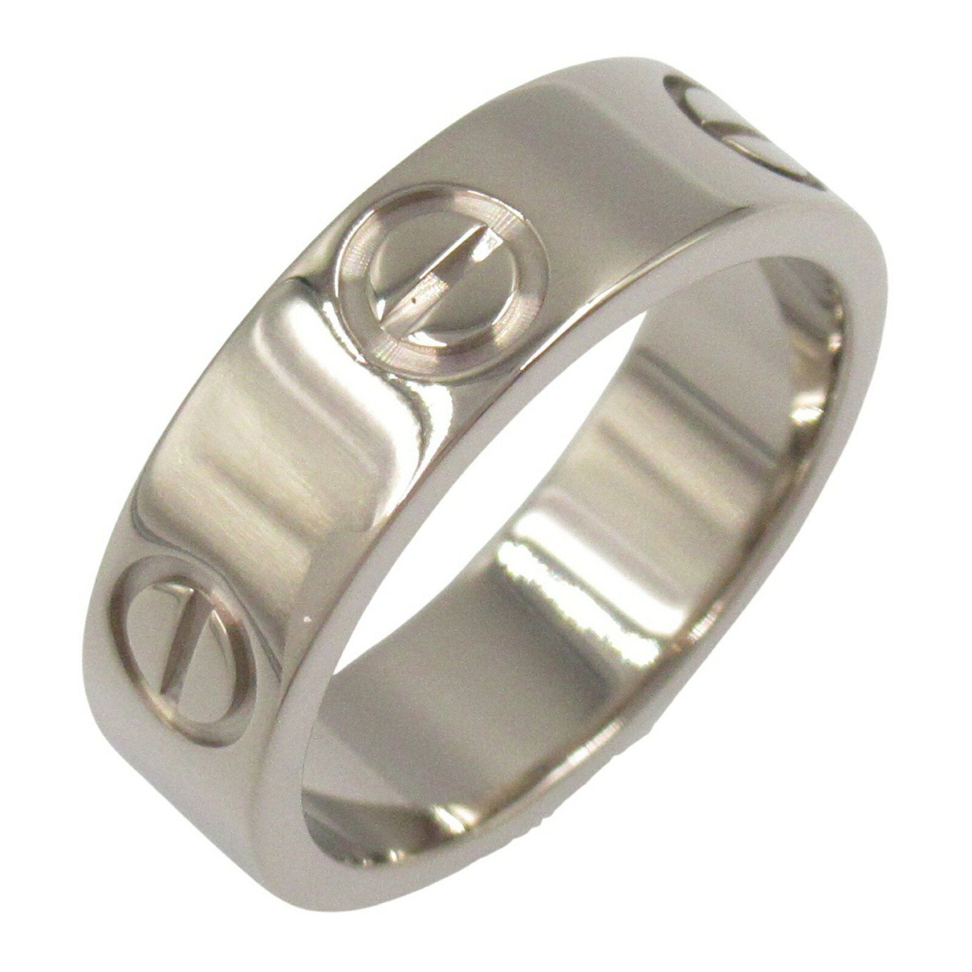 Cartier Love Ring, 18K White Gold, Women's, Silver