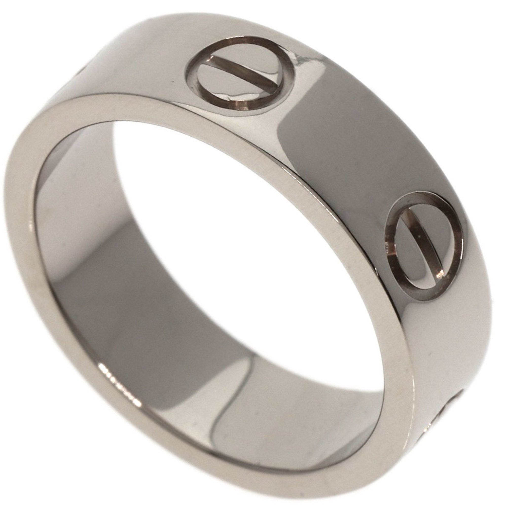 Cartier Love Ring #49 18K White Gold Women's CARTIER