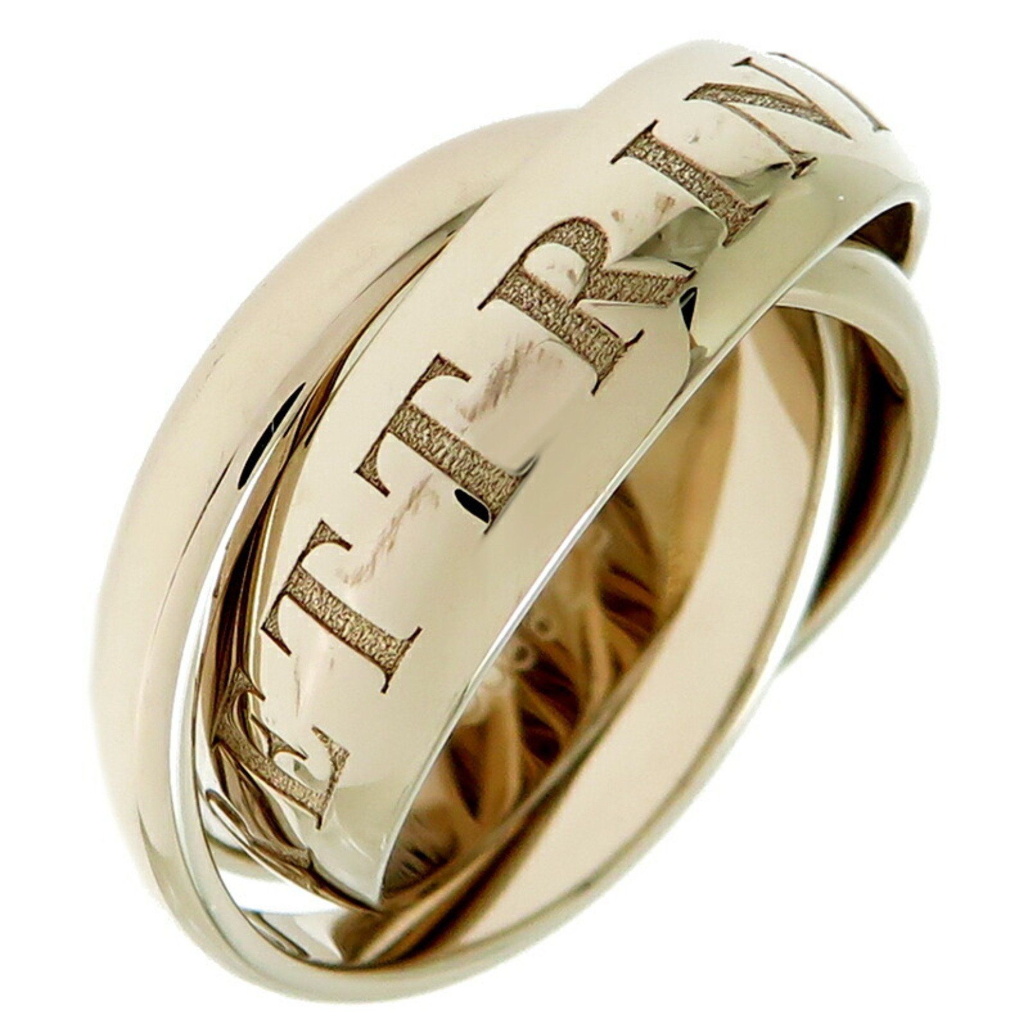 Cartier #49 Trinity 1998 Limited Edition Ladies Ring 750 White Gold Size 9
