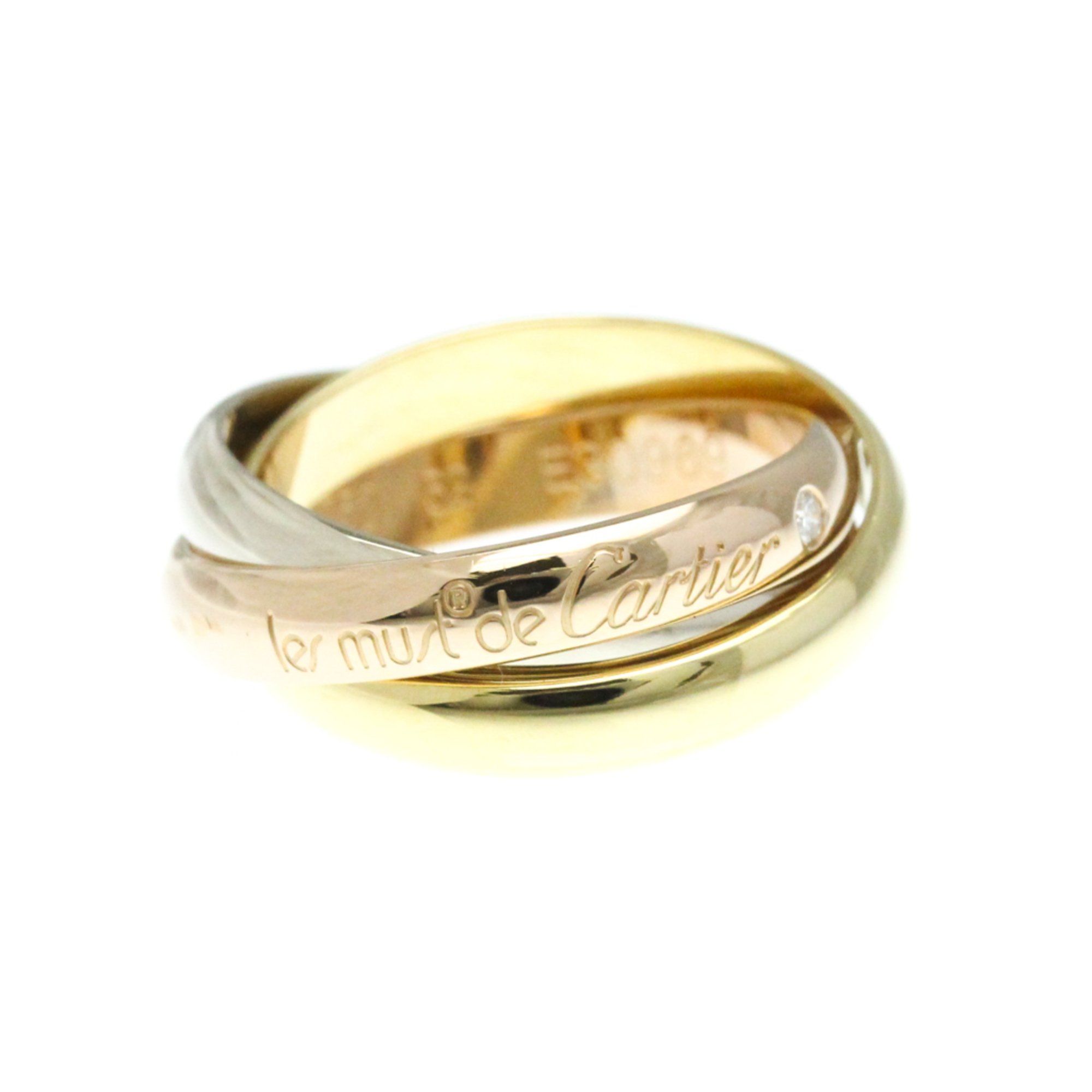 Cartier Trinity 3P Diamond Ring Pink Gold (18K),White Gold (18K),Yellow Gold (18K) Fashion Diamond B