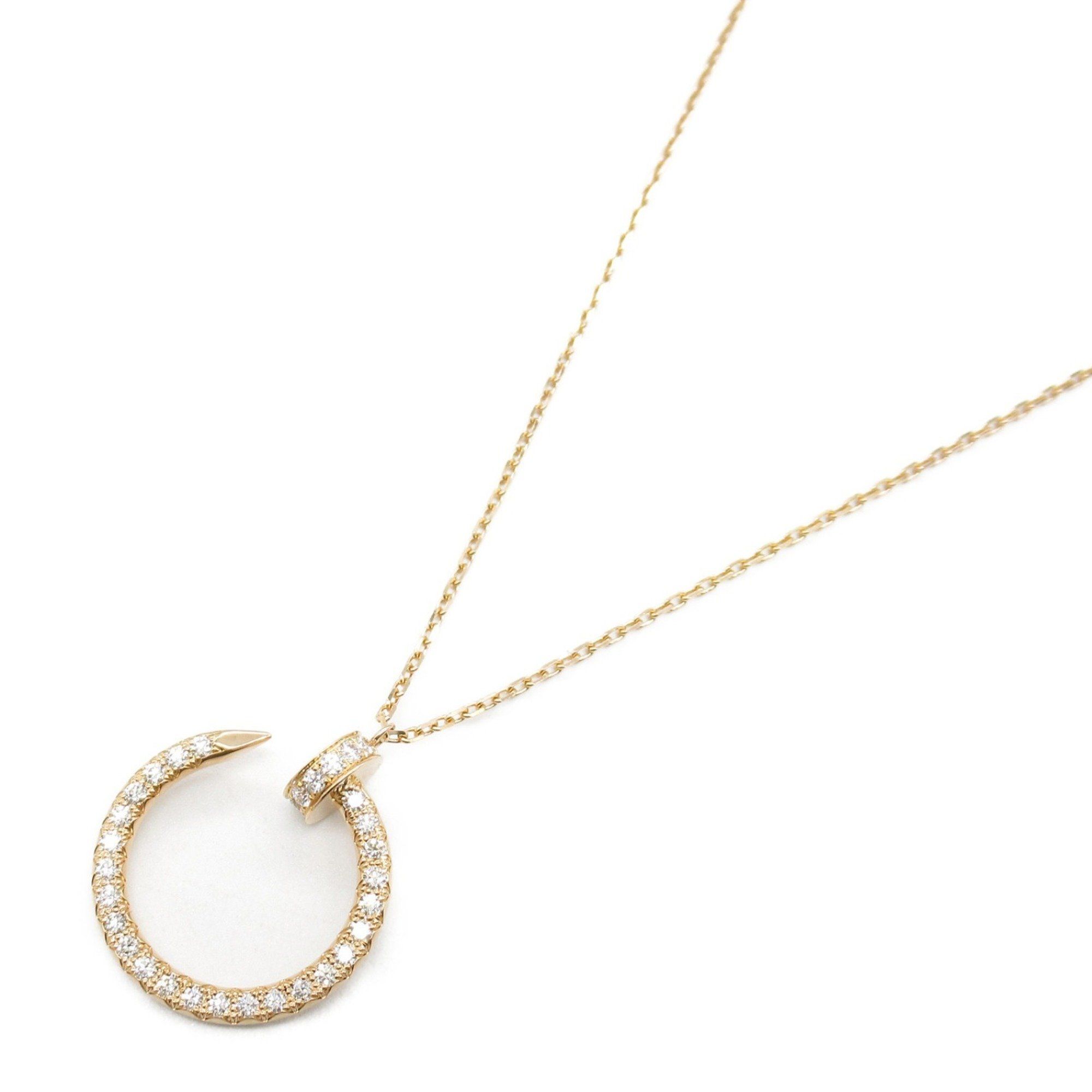 CARTIER Juste un Clou Necklace Diamond 18KPG (Pink Gold) Ladies Clear