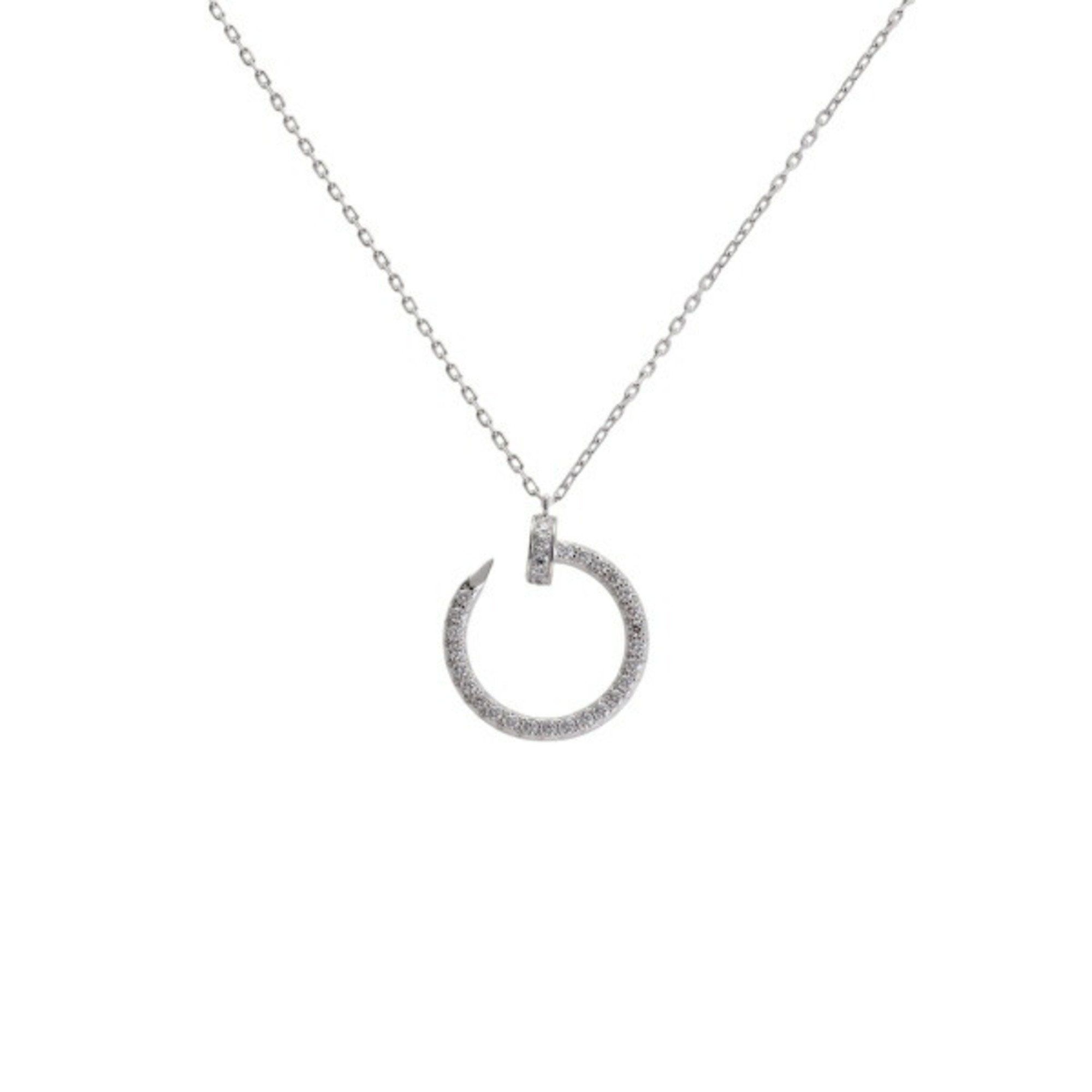 Cartier Juste un Clou diamond and 18K white gold necklace