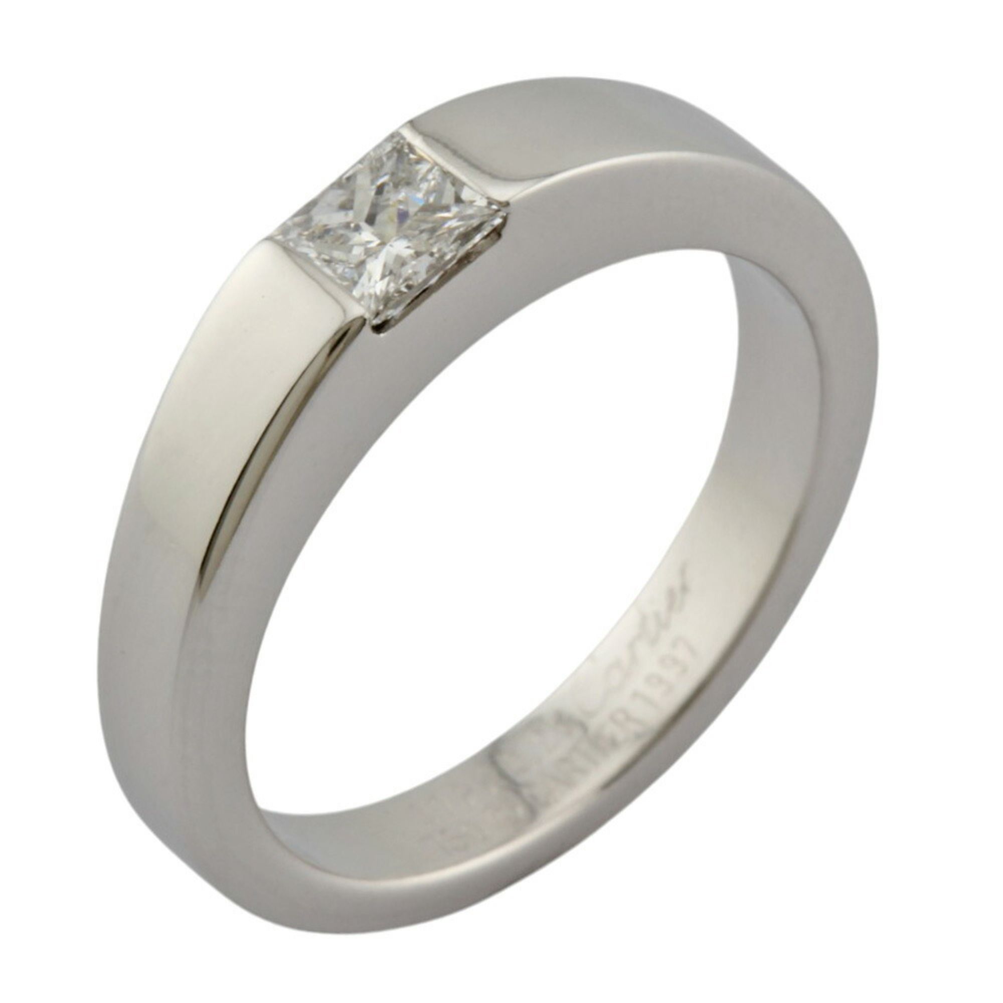 Cartier Tank Ring, Size 8, 18K, Diamond, 0.25ct, Women's, CARTIER