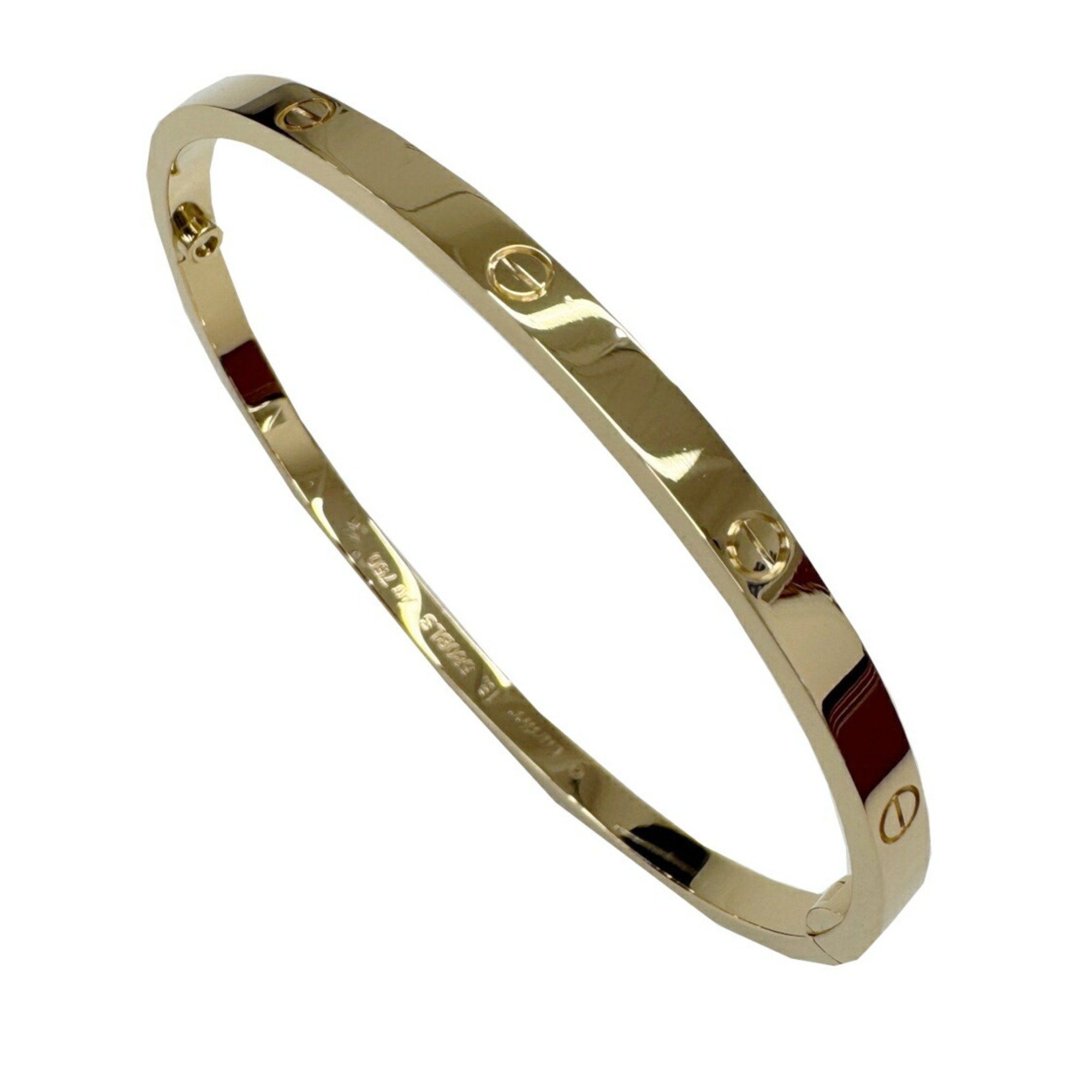 Cartier Love Bracelet #18 K18YG 750YG Yellow Gold 20.9g Men's Women's