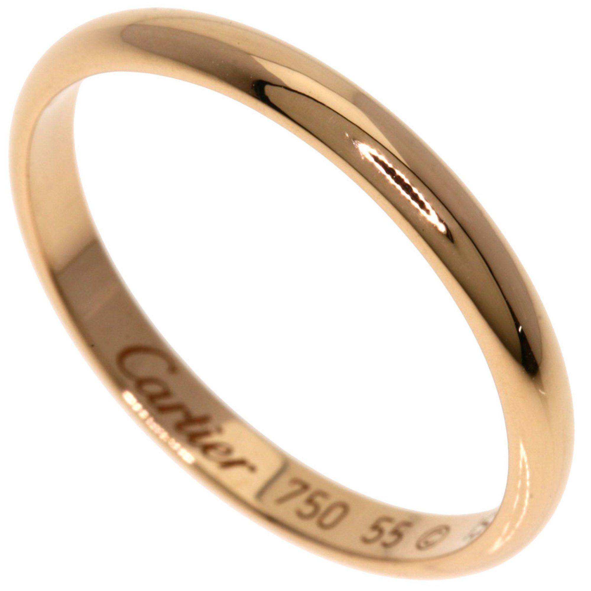 Cartier 1895 Wedding #55 Ring 18K Pink Gold for Women CARTIER
