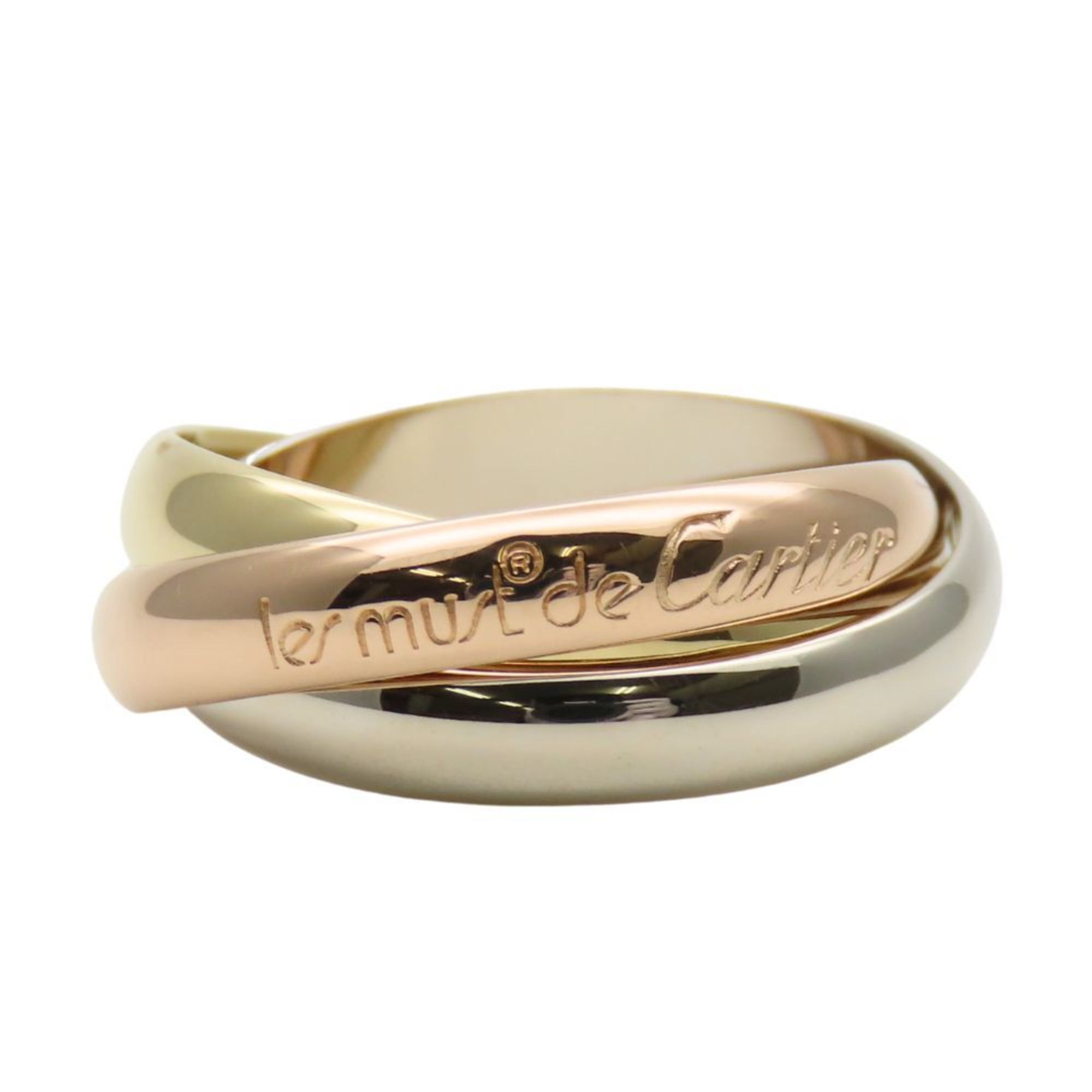 Cartier Ring Trinity Must de Classic 52 K18YG K18PG K18WG Approx. 7.6g Three-color 3-row Ladies CART