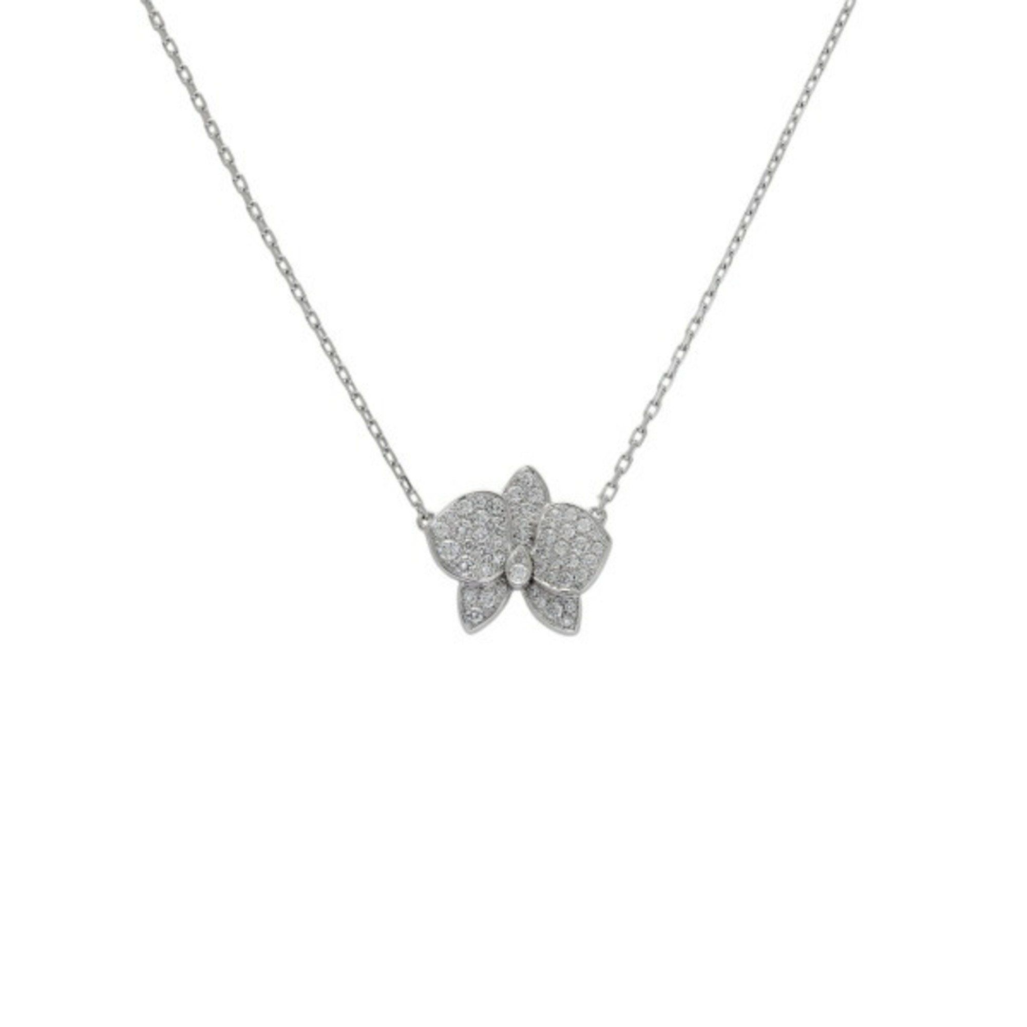 Cartier Caress de Kidepal K18WG White Gold Necklace