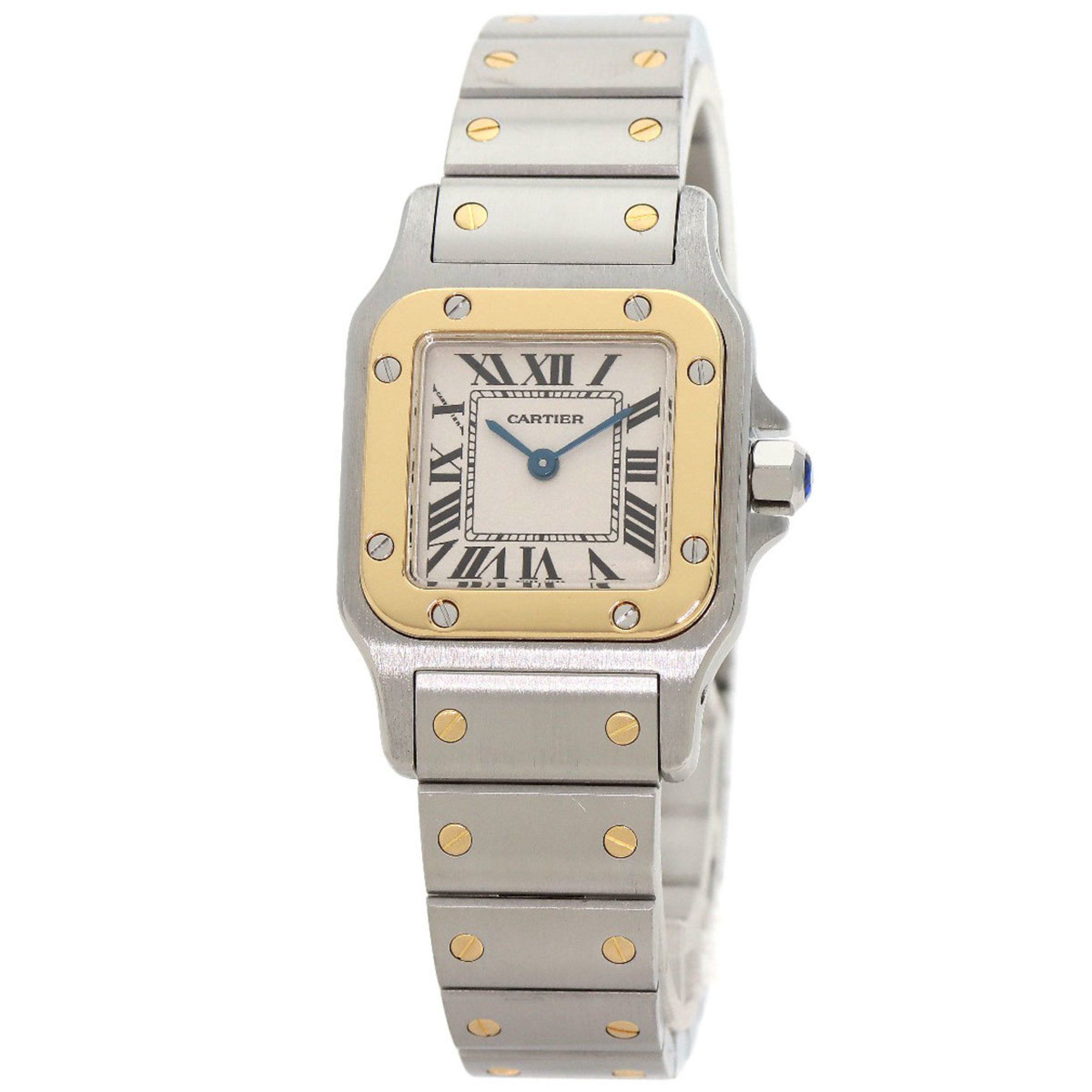 Cartier W20012C4 Santos Galbe SM Watch Stainless Steel SSxK18YG Ladies
