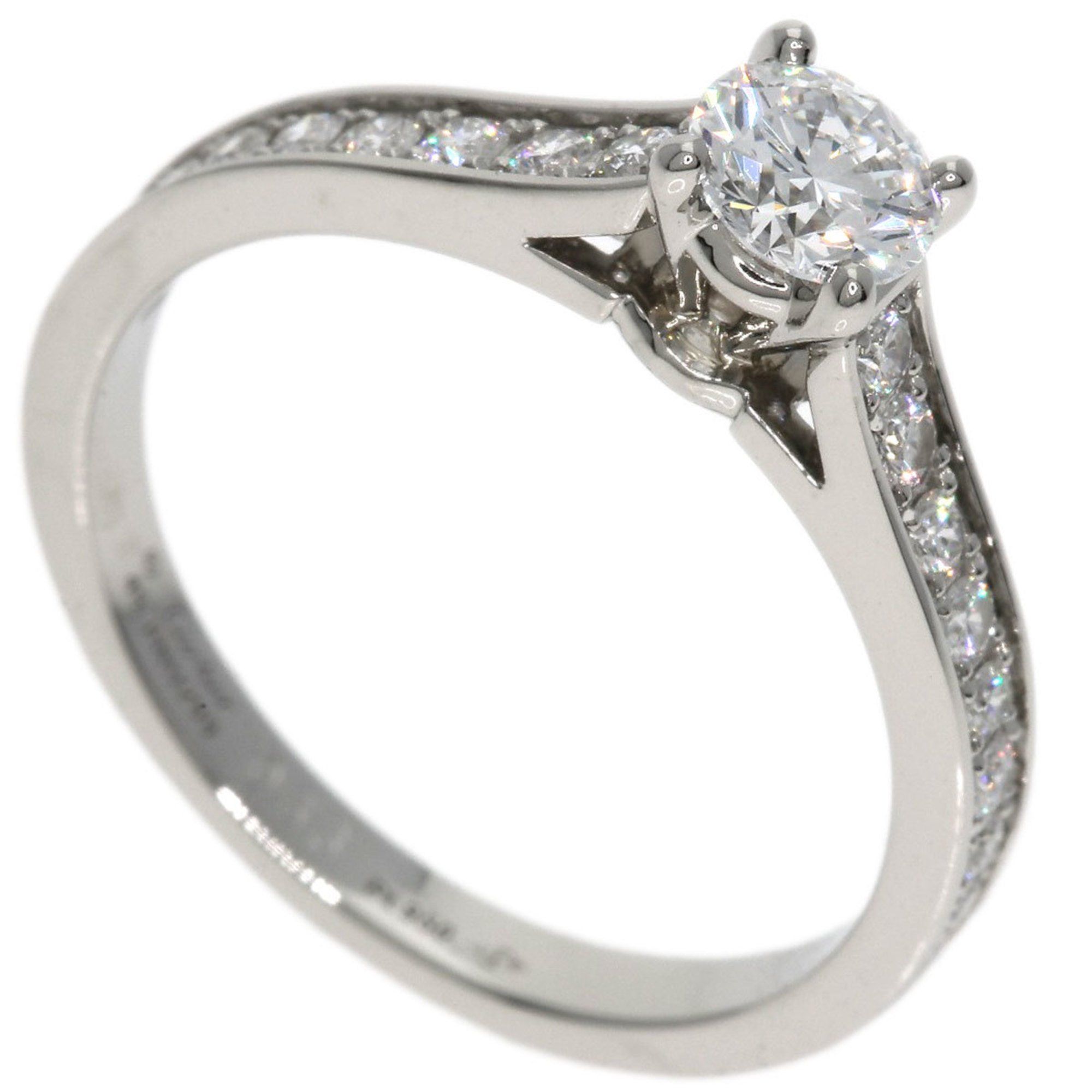 Cartier Solitaire Diamond #49 Ring Platinum PT950 Women's CARTIER