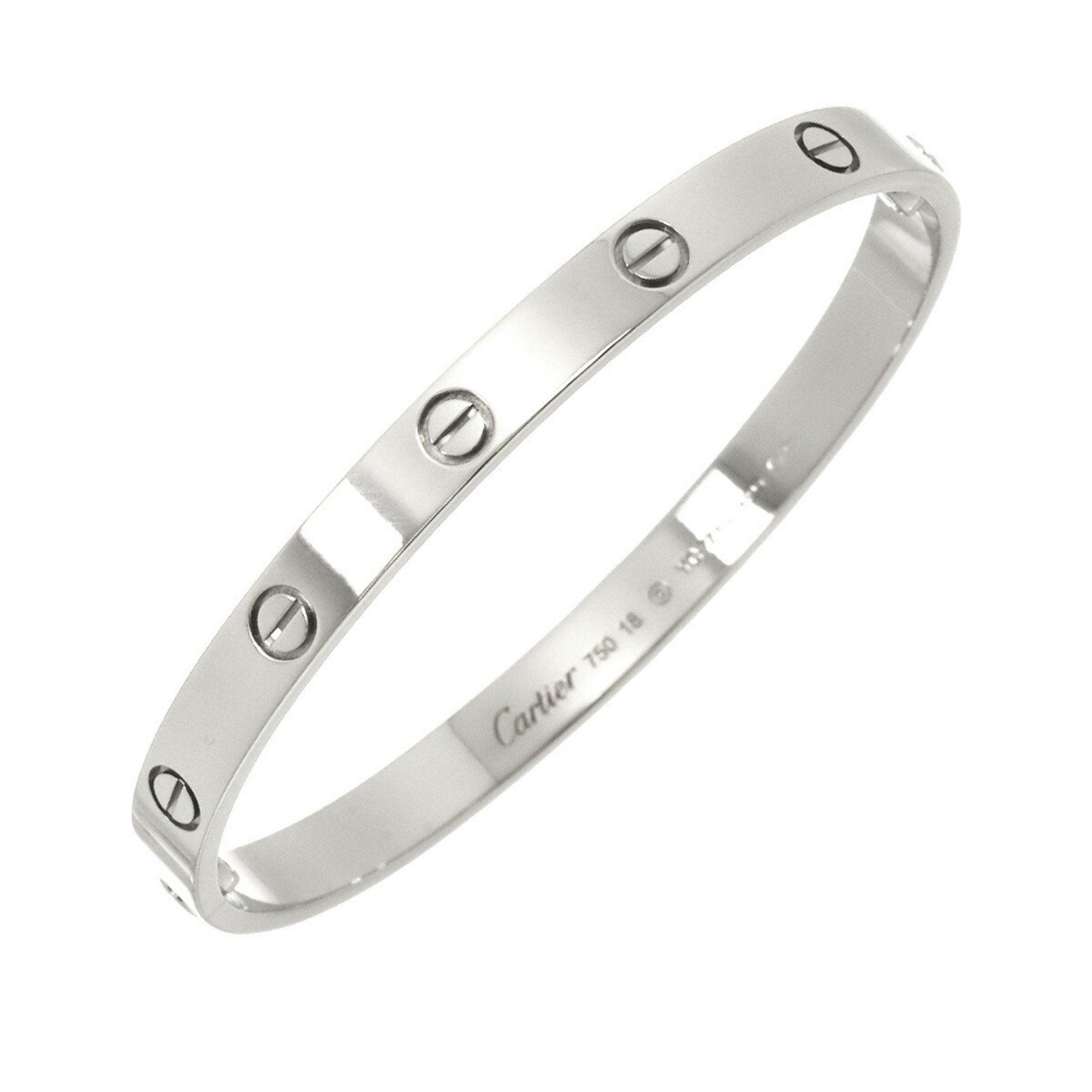 Cartier Love Bracelet #18 K18 WG White Gold 750 Bangle
