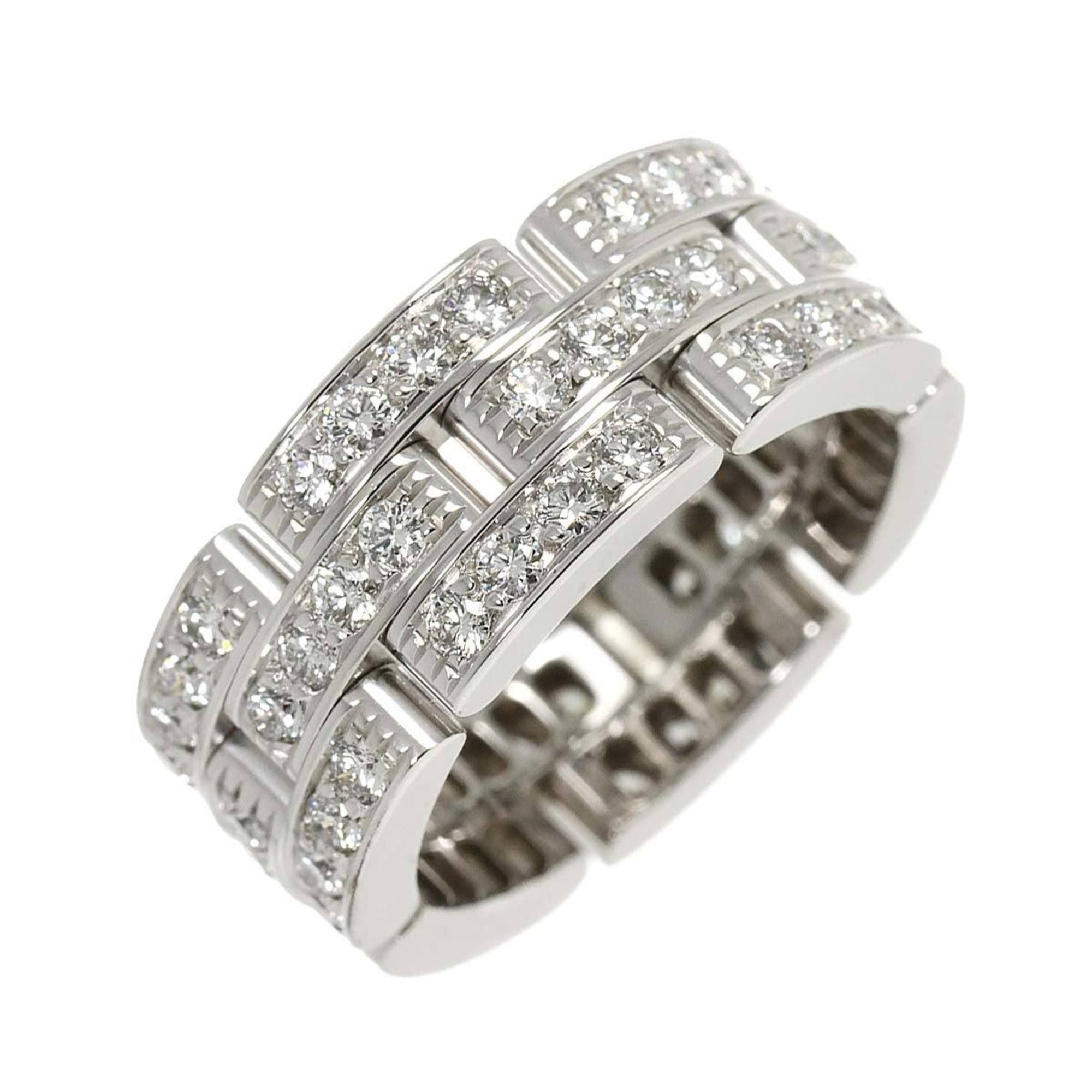 Cartier Maillon Panthere #50 Ring Full Diamond K18 WG White Gold 750
