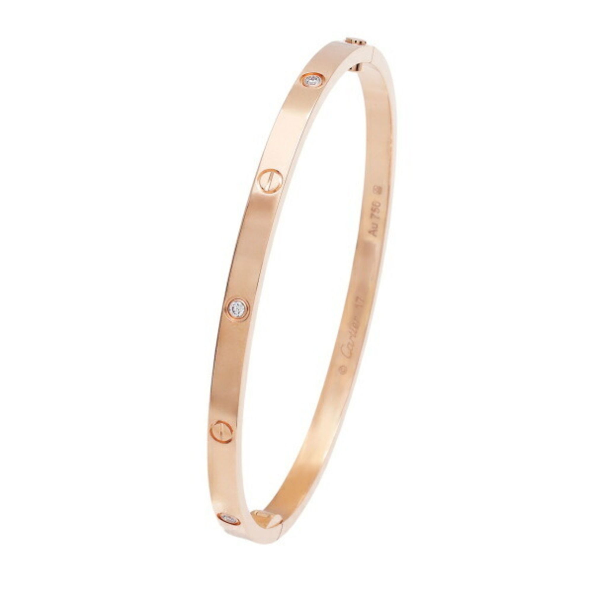Cartier Love SM 6-stone diamond 18K pink gold bracelet