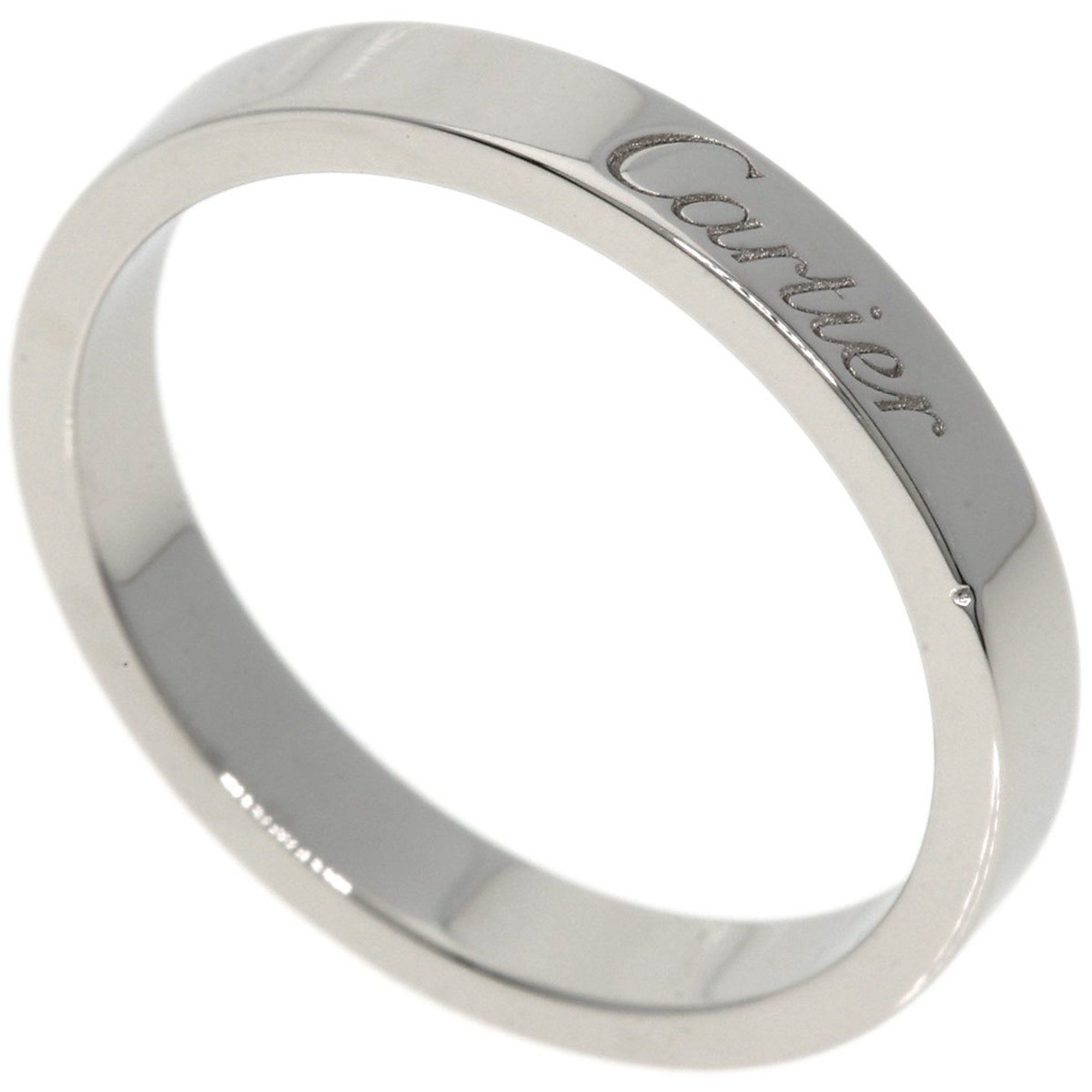 Cartier Engraved #54 Ring, Platinum PT950, Women's, CARTIER