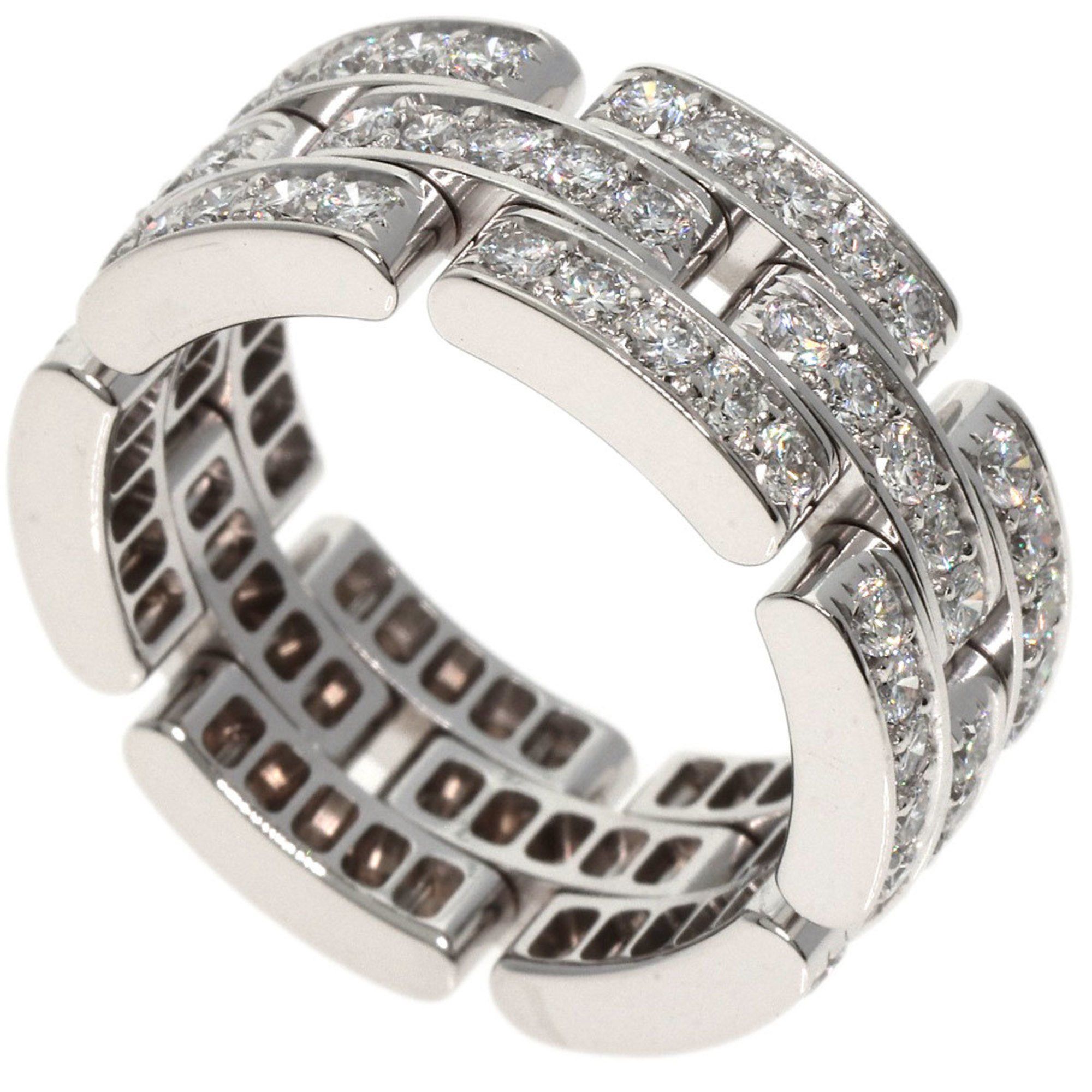 Cartier Panthere Full Diamond #51 Ring, K18 White Gold, Women's, CARTIER