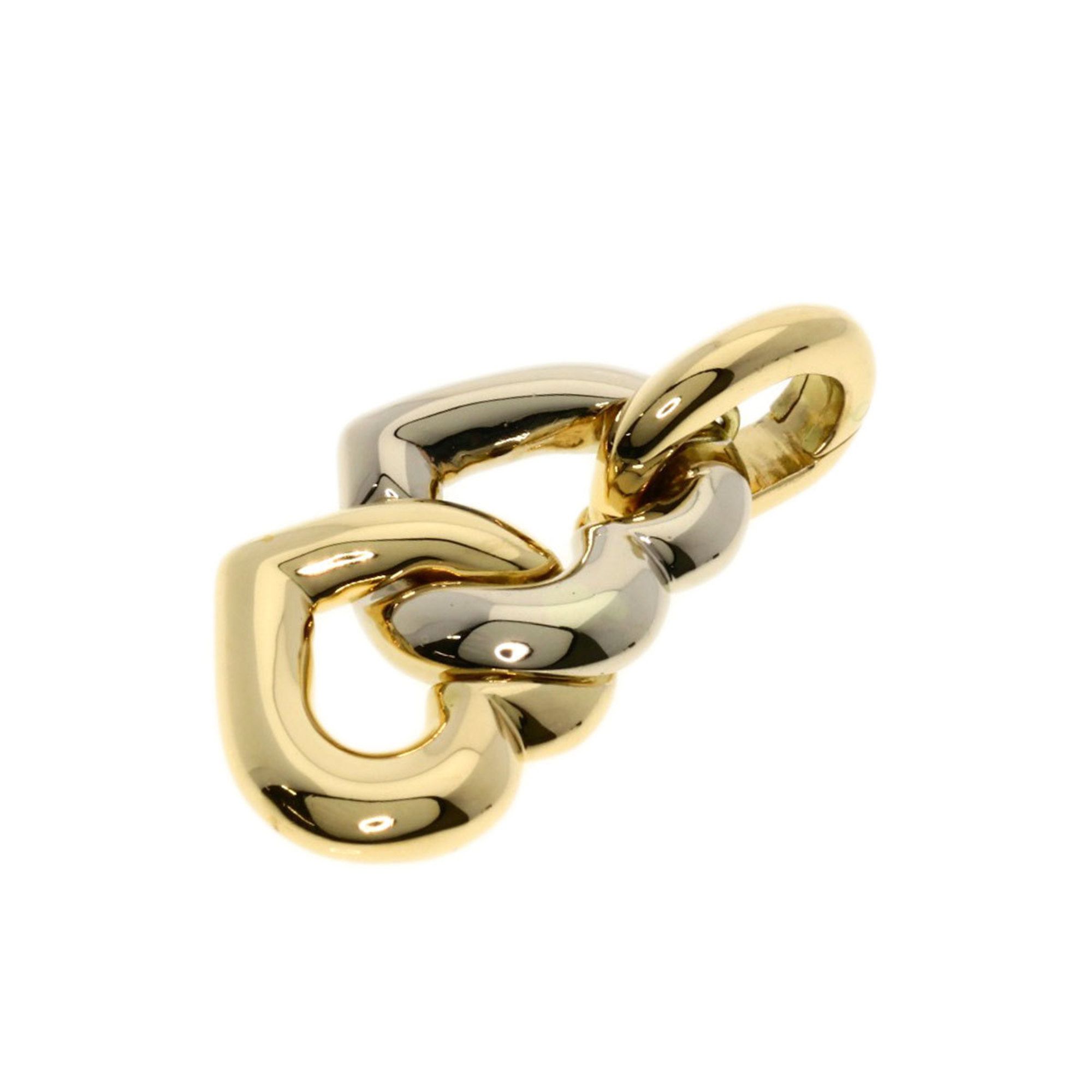 Cartier Double Heart Pendant Top K18 Yellow Gold Women's CARTIER