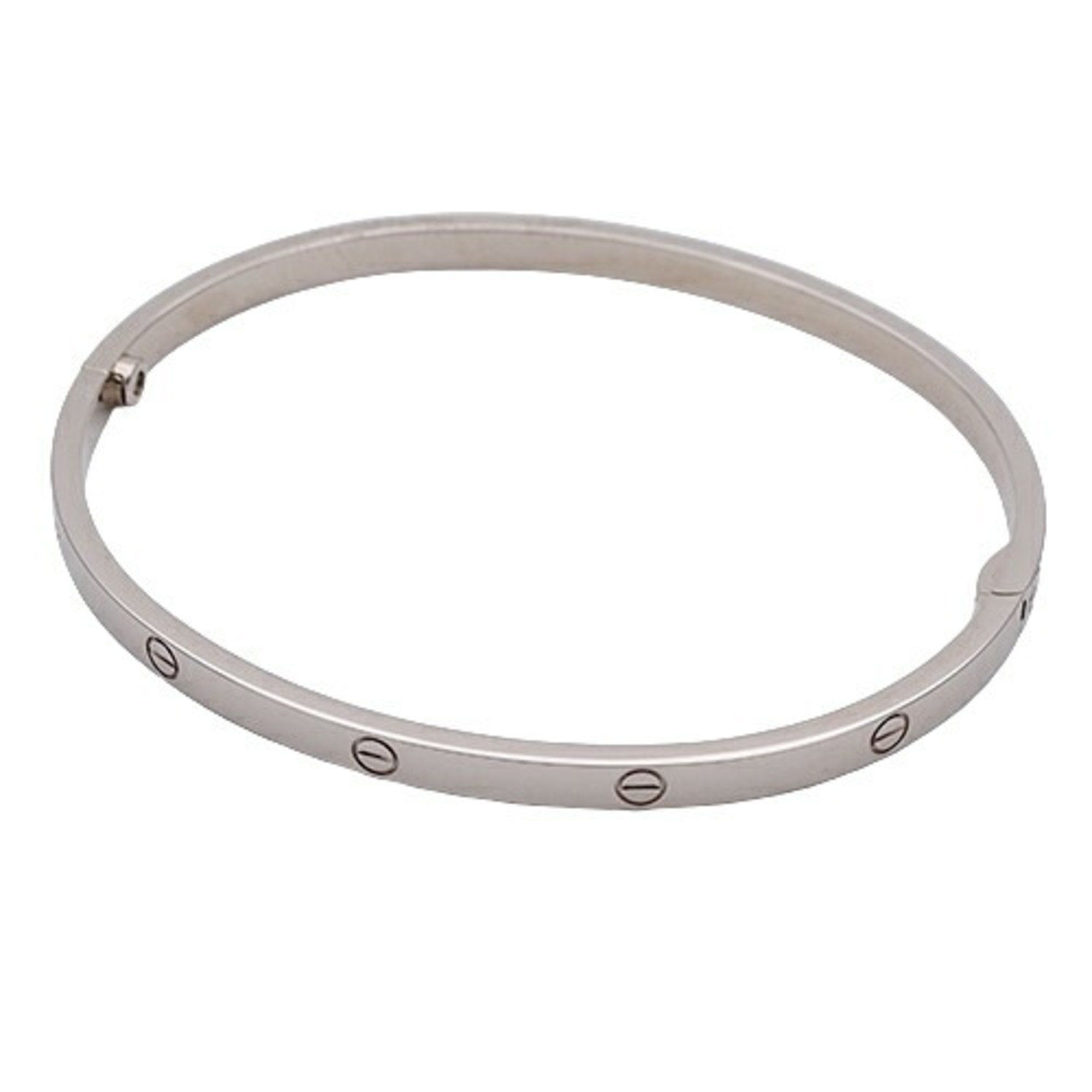 Cartier Bracelet for Women and Men, Bangle, 750WG, Love Bracelet, LOVE, SM, White Gold, #18